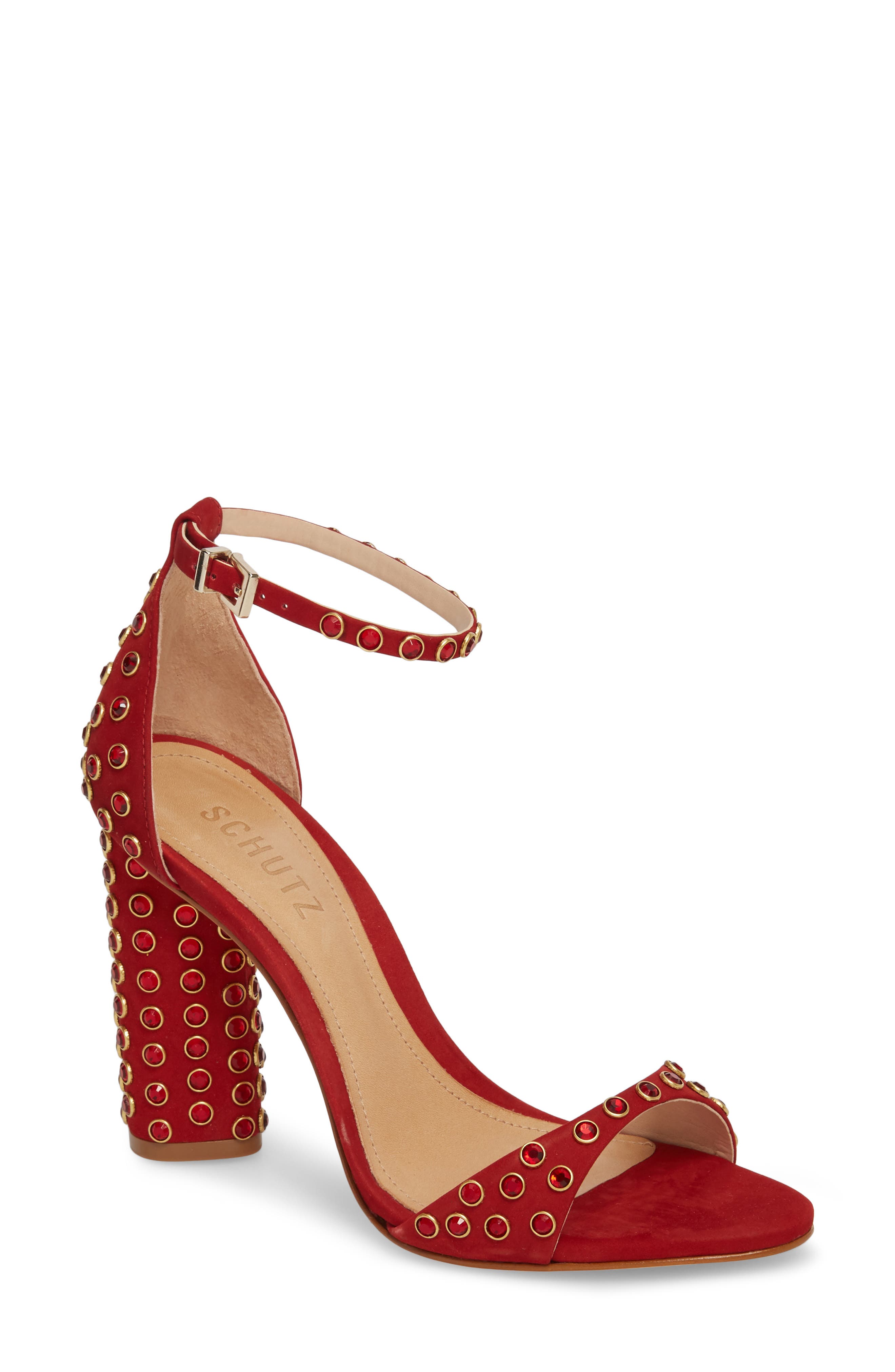 Schutz Marcelle Ankle Strap Sandal- Green