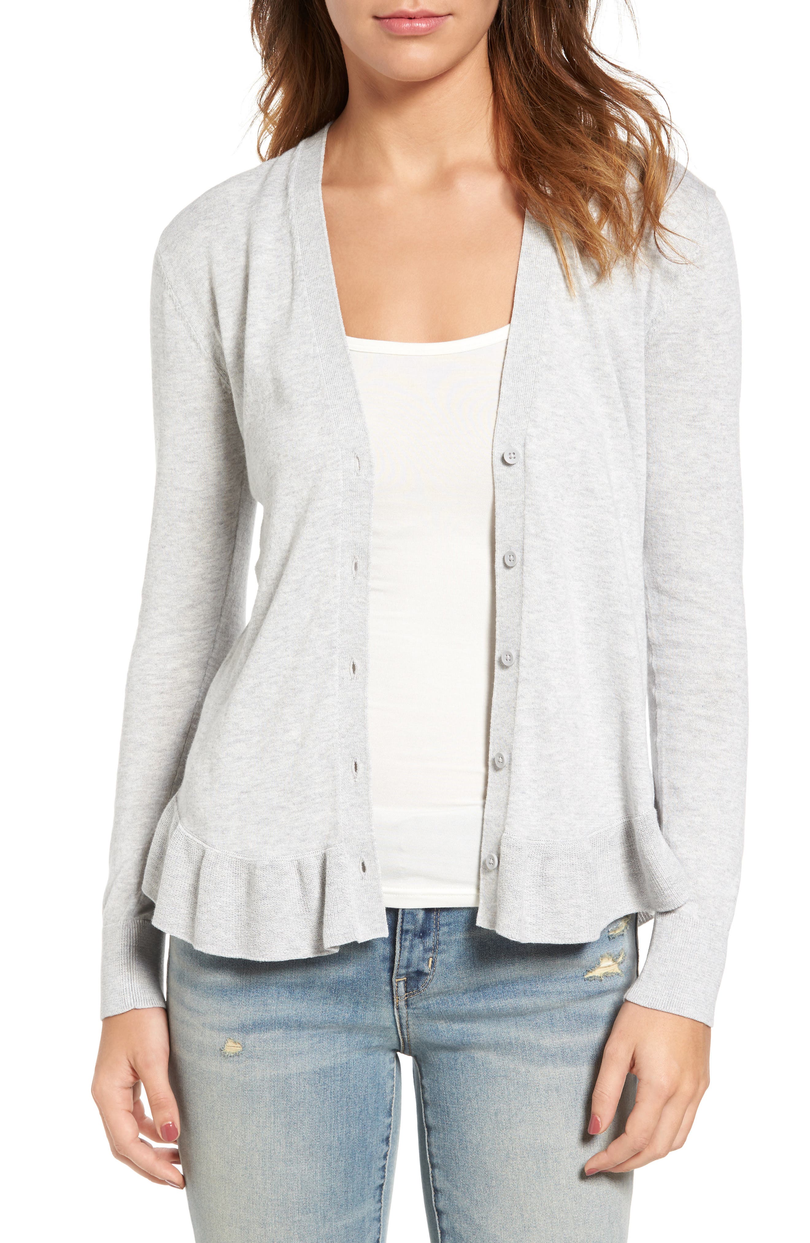 Hinge Ruffle Hem Cardigan