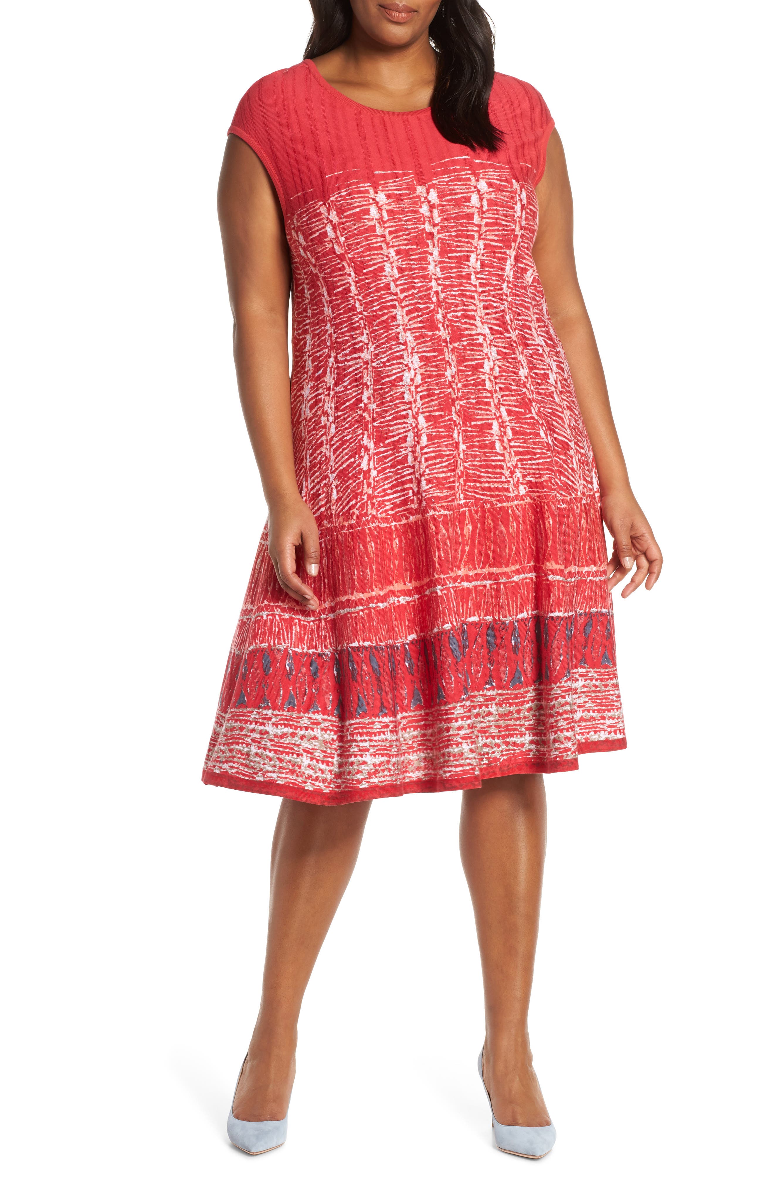 Plus Size Nic+Zoe Garden Party Dress, Red