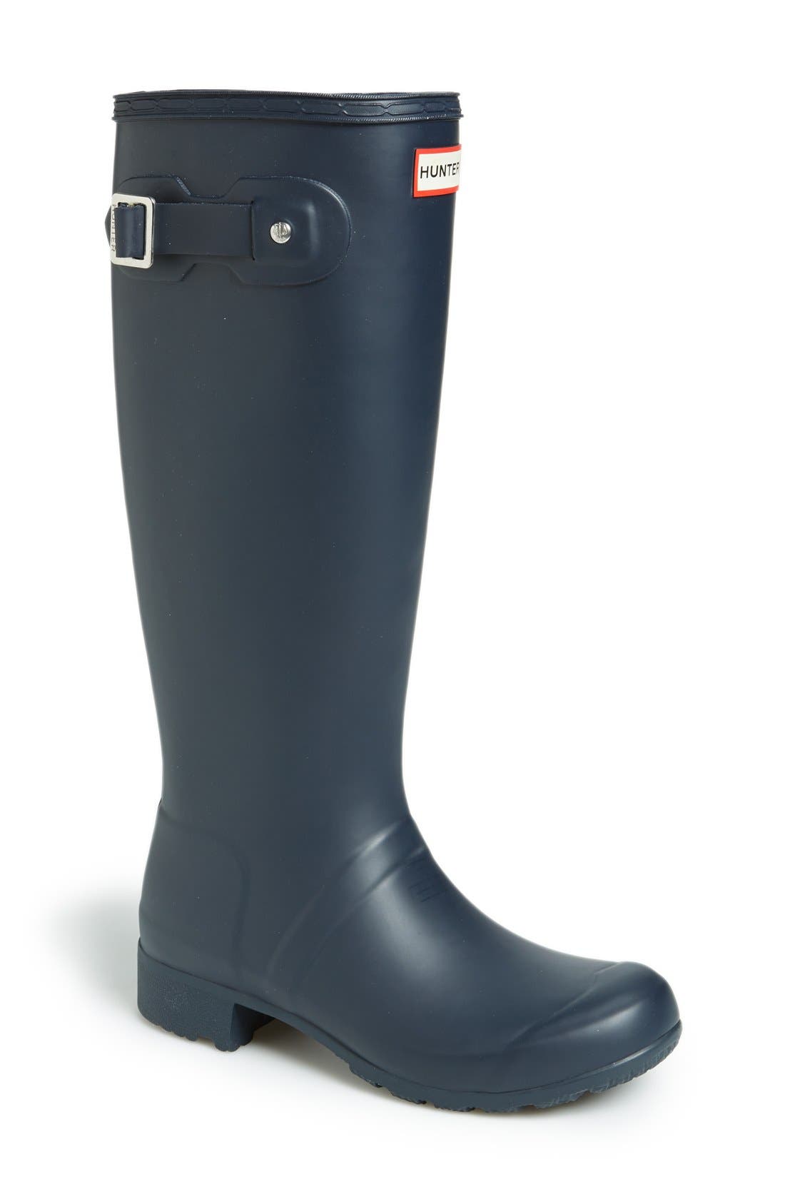 Hunter Tour Packable Waterproof Rain Boot, Blue