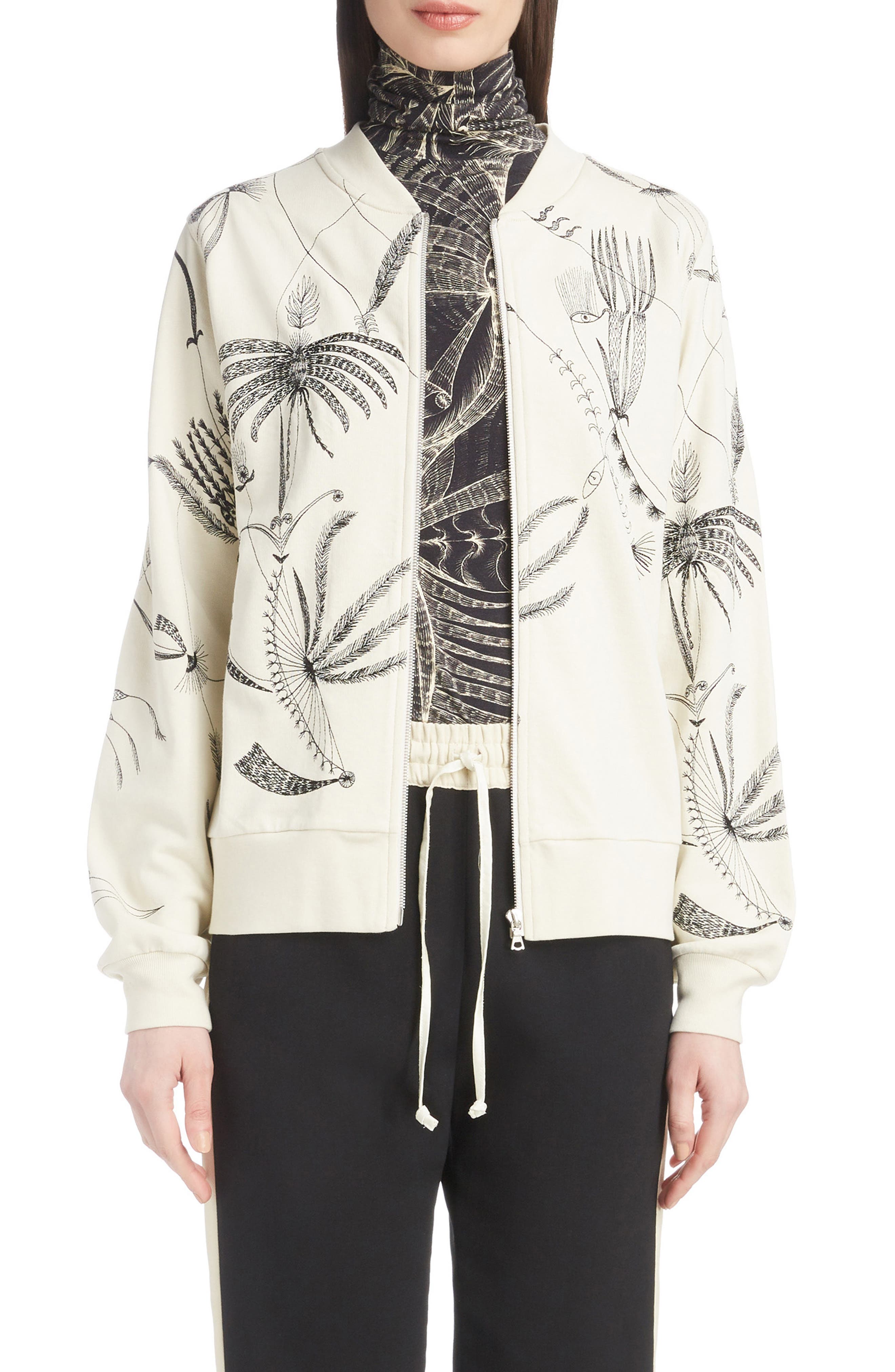 Dries Van Noten Zip Front Sweatshirt, Grey