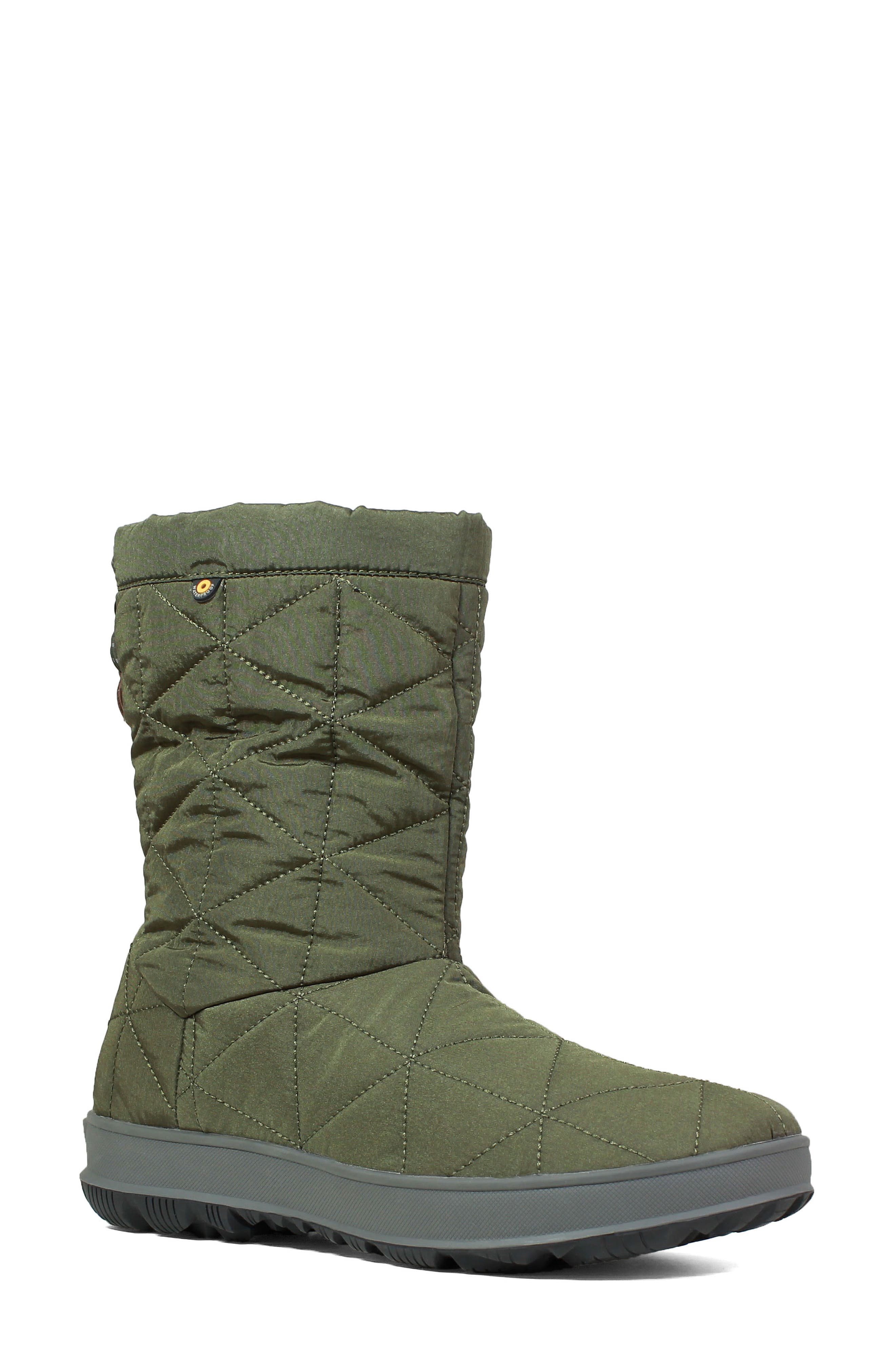 Bogs Mid Snowday Waterproof Bootie, Green