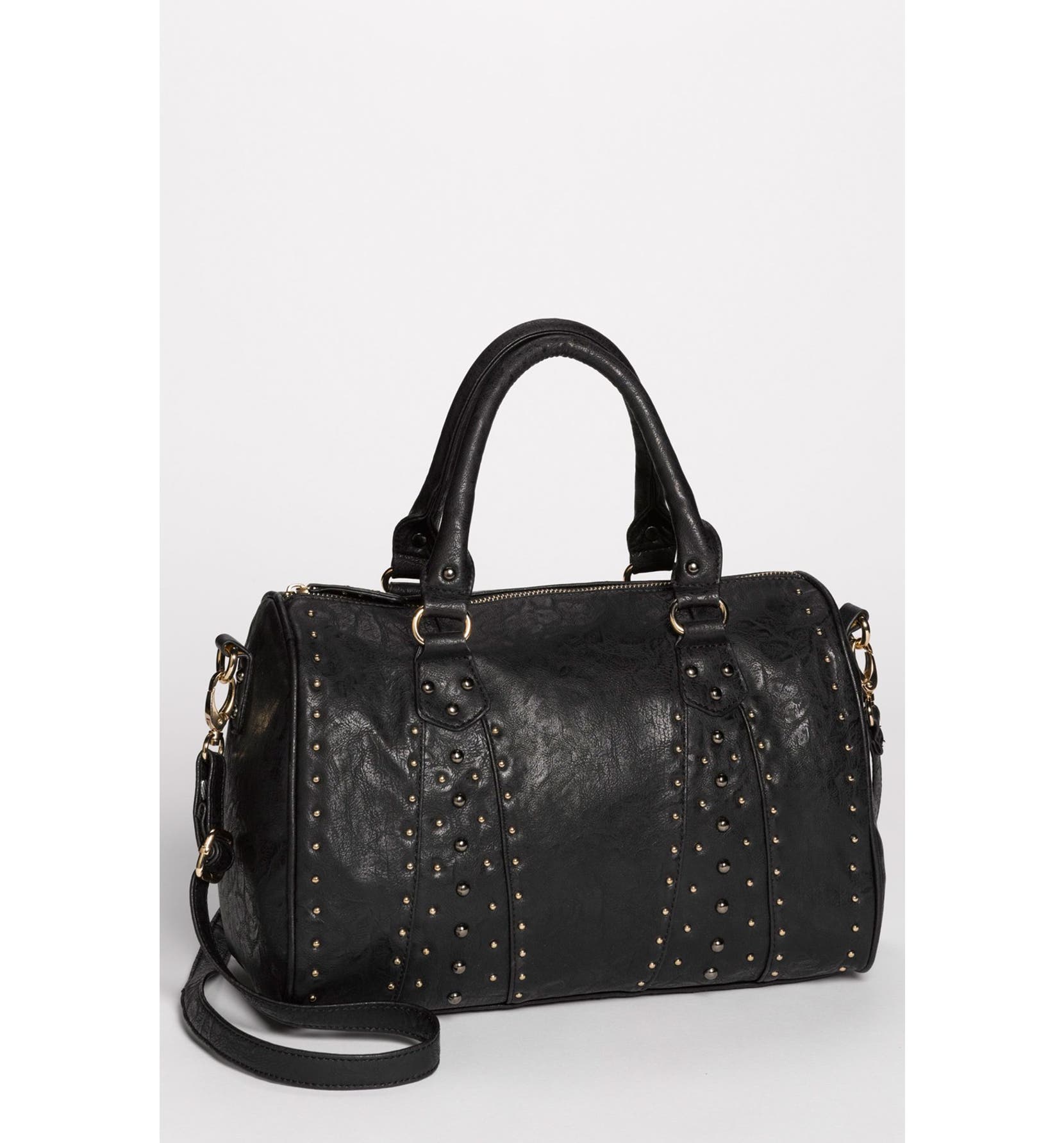 Cesca Del Studded Faux Leather Barrel Tote Juniors Nordstrom