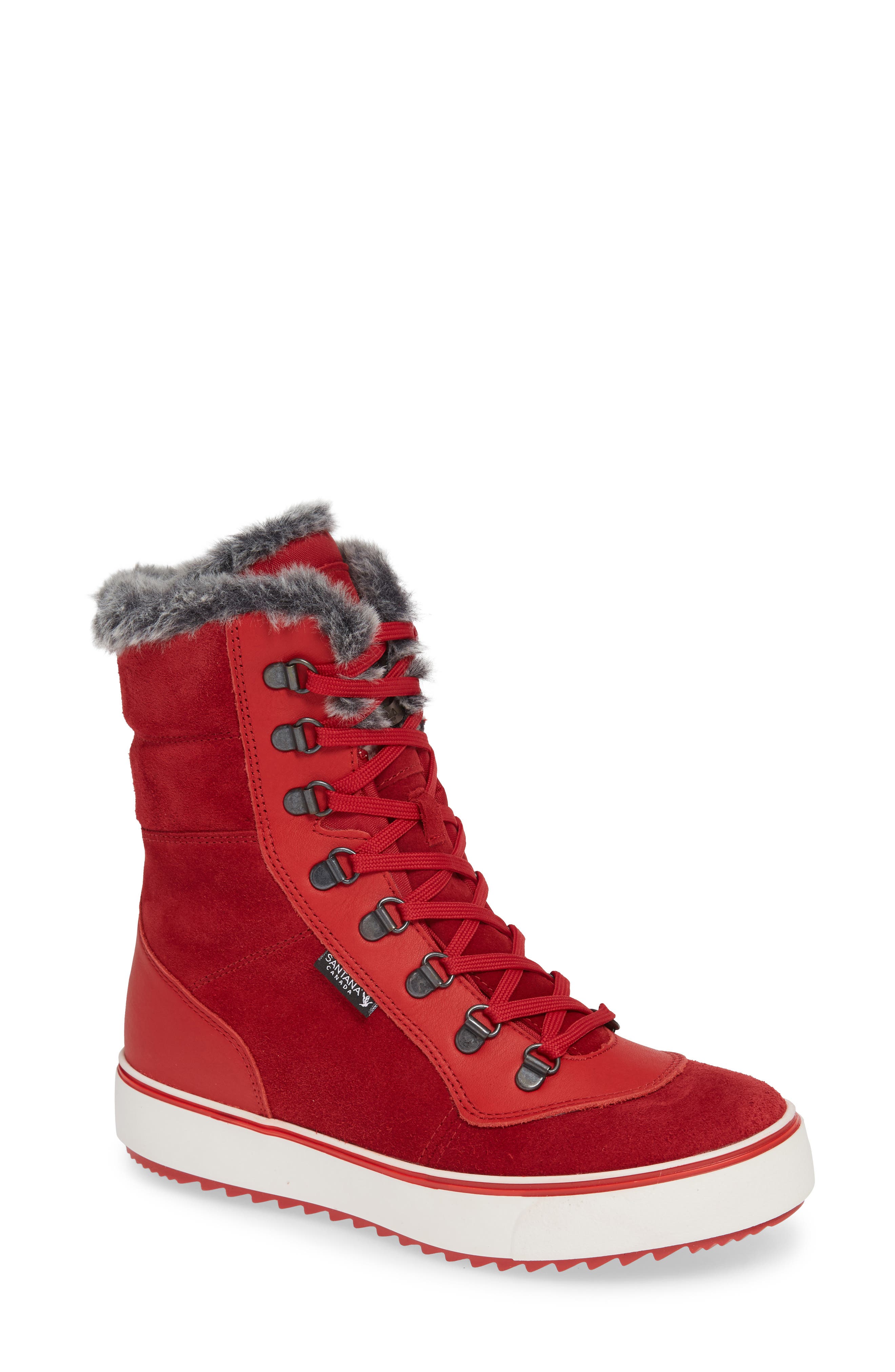 Santana Canada Mid Water Resistant Winter Boot, Red