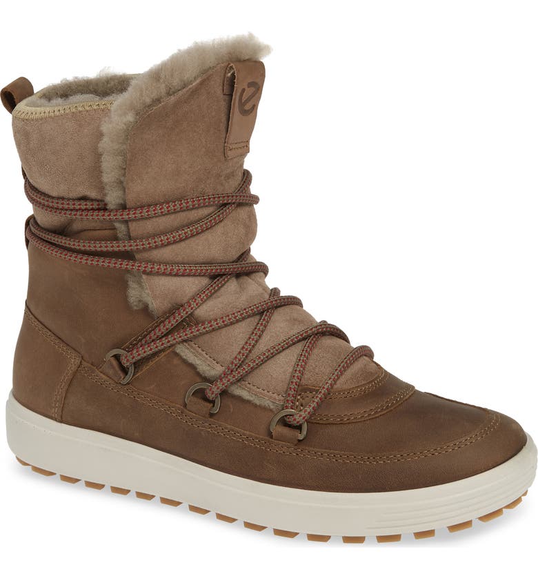ECCO Soft 7 Tred Waterproof Genuine Shearling Lined Bootie (Women) | Nordstrom