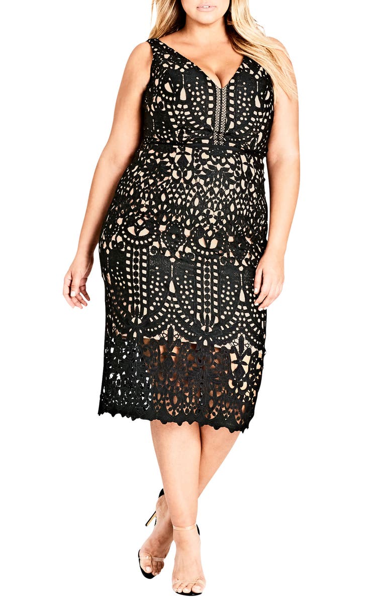 City Chic All Class Lace Sheath Dress (Plus Size) | Nordstrom