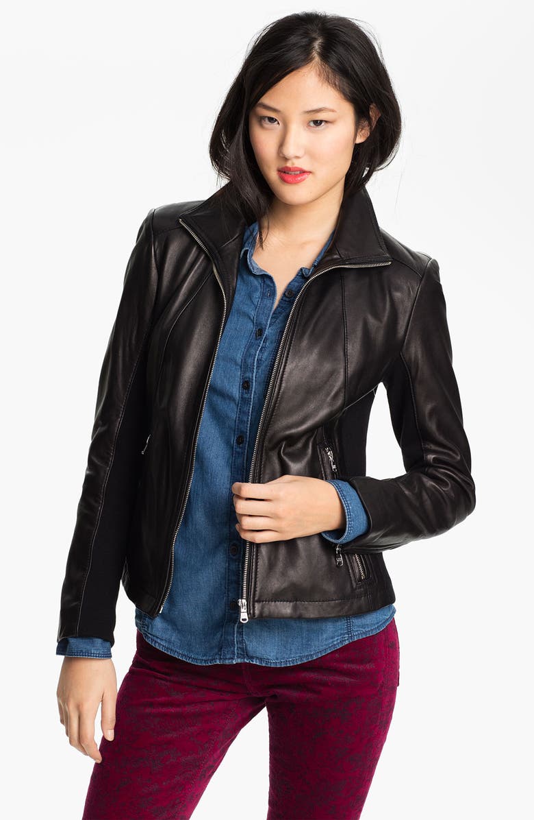 Calvin Klein Leather Scuba Jacket | Nordstrom
