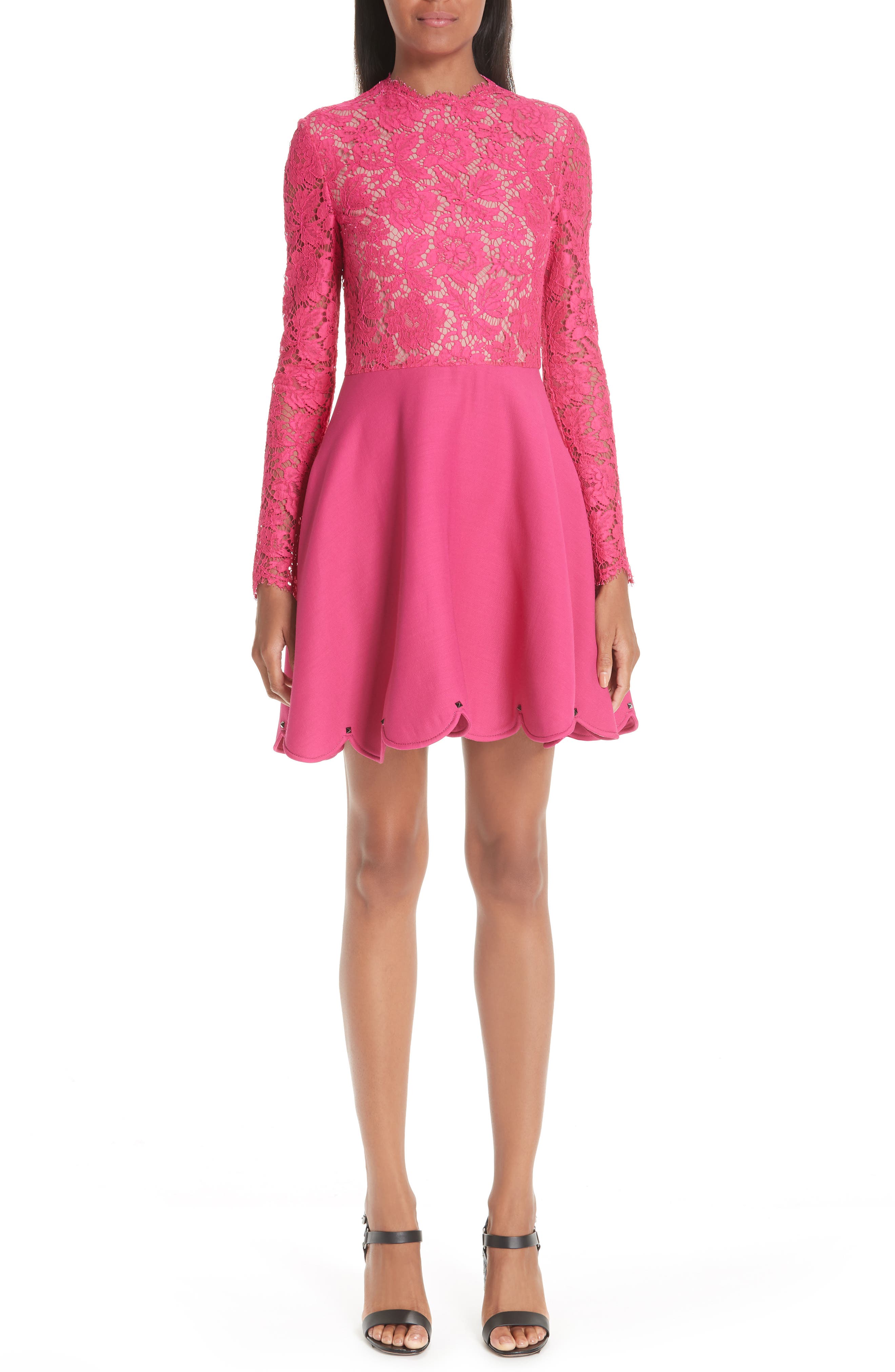 Valentino Lace & Crepe Dress