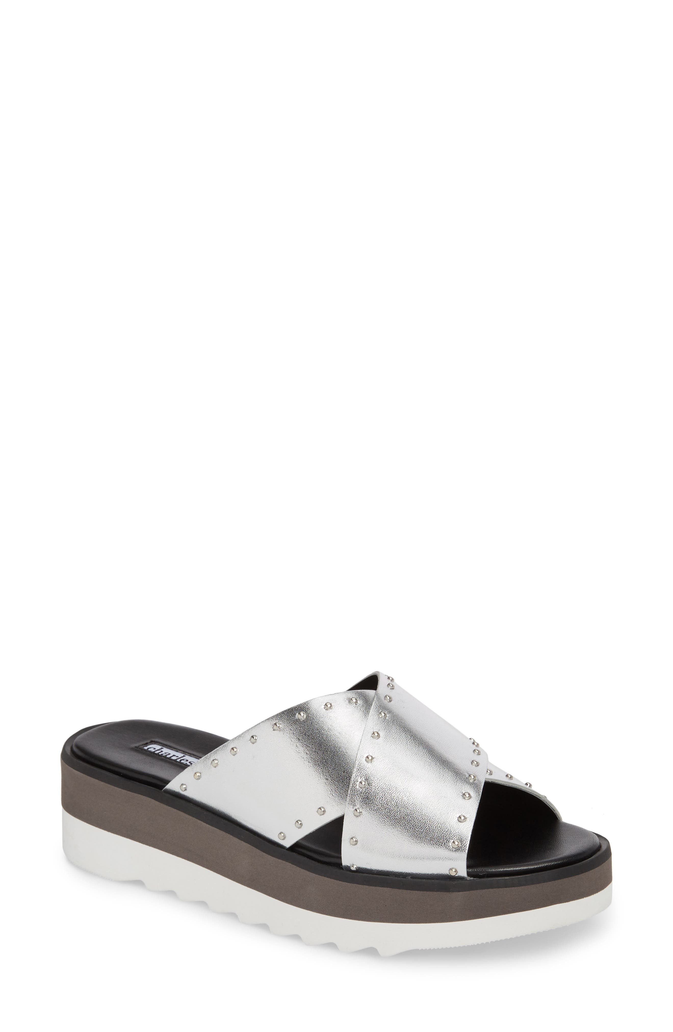 Charles David Buxom Sandal, Metallic