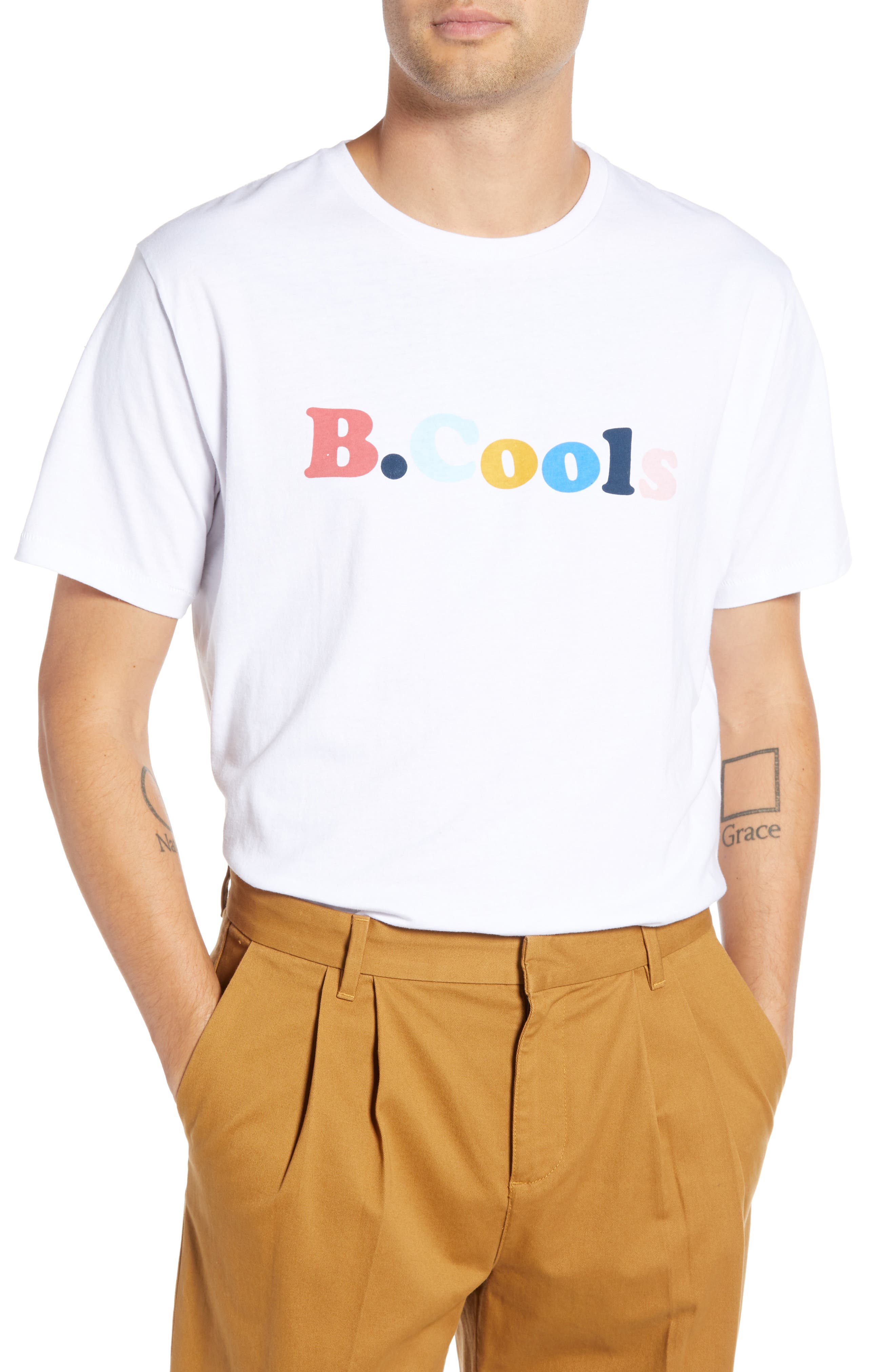 Barney Cools Retro Striped T-Shirt, White