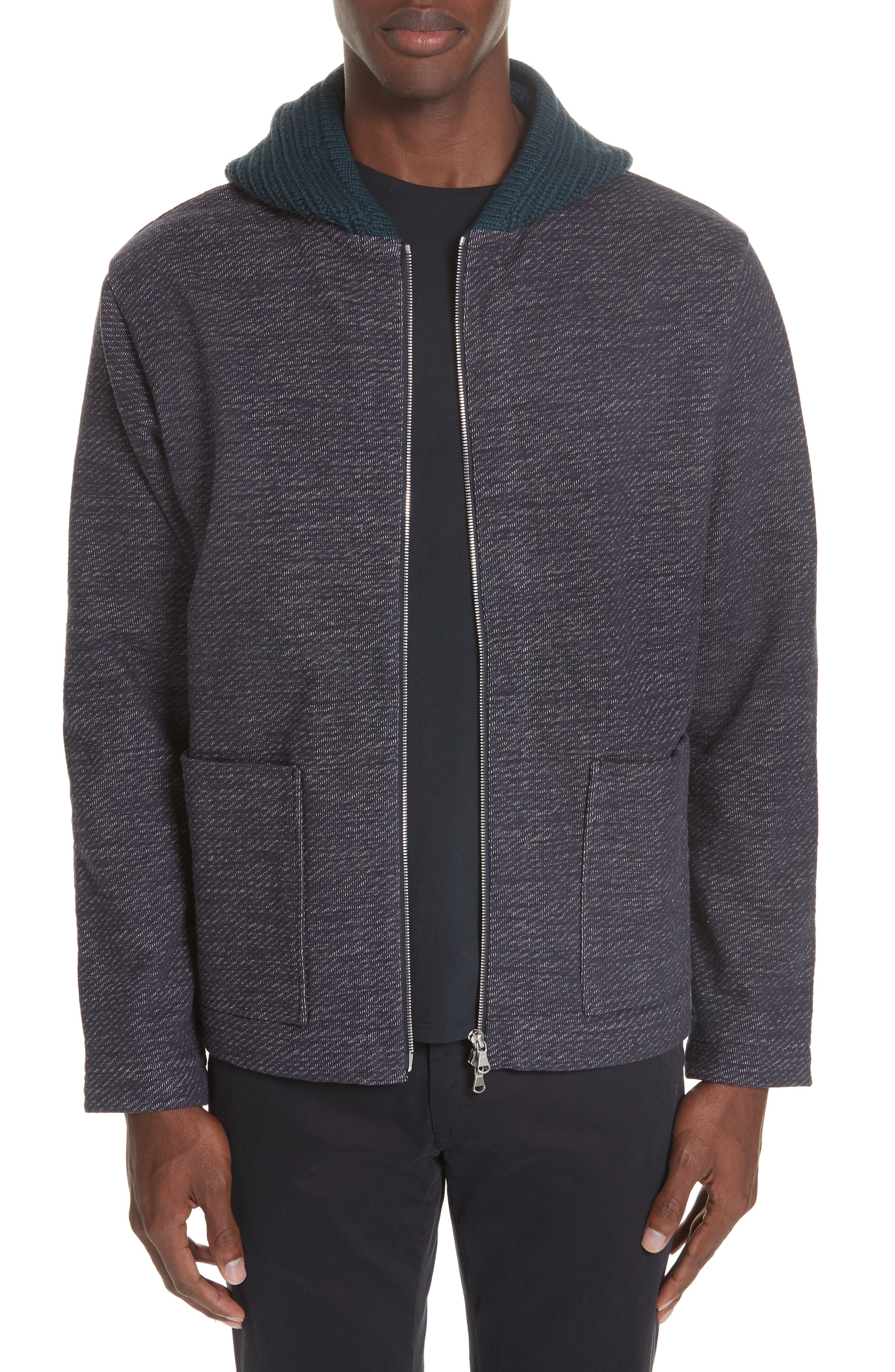 Tomorrowland Hooded Cardigan, Blue