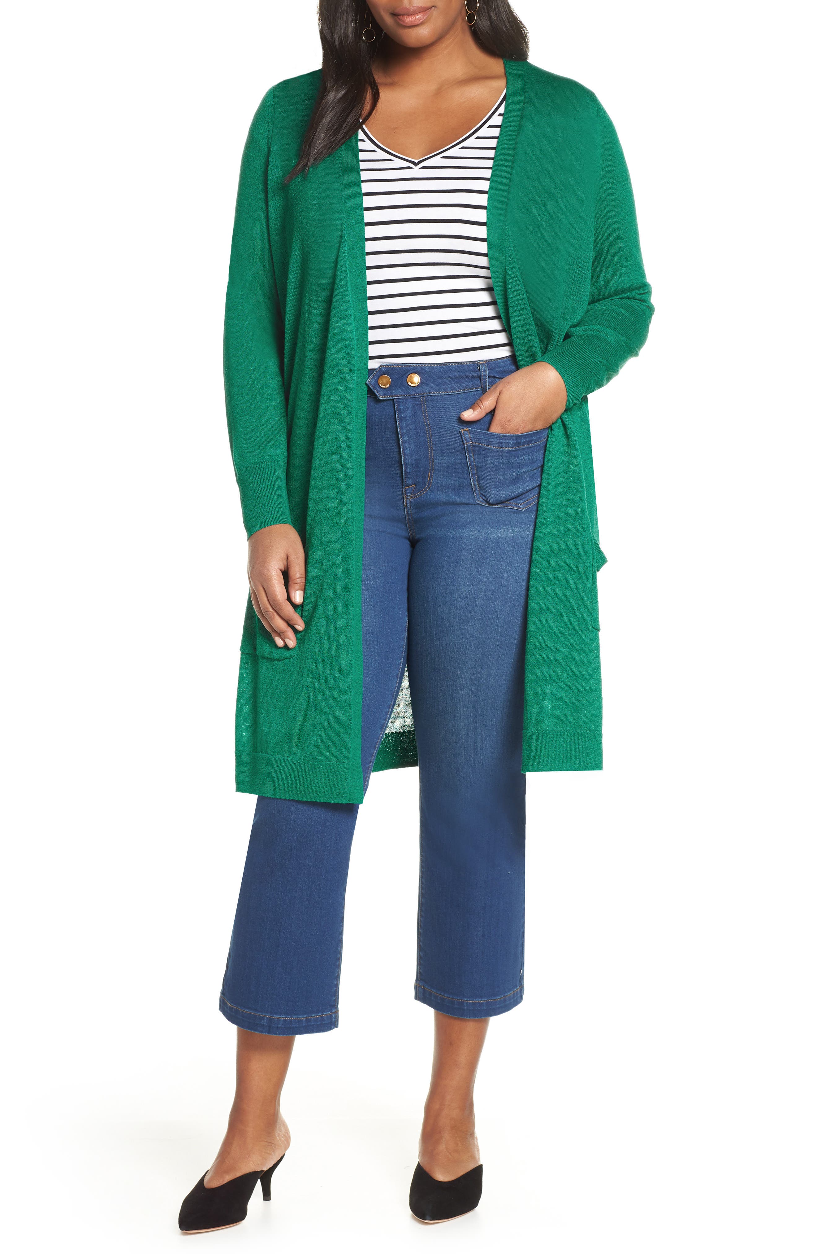 Plus Size Halogen Long Cardigan