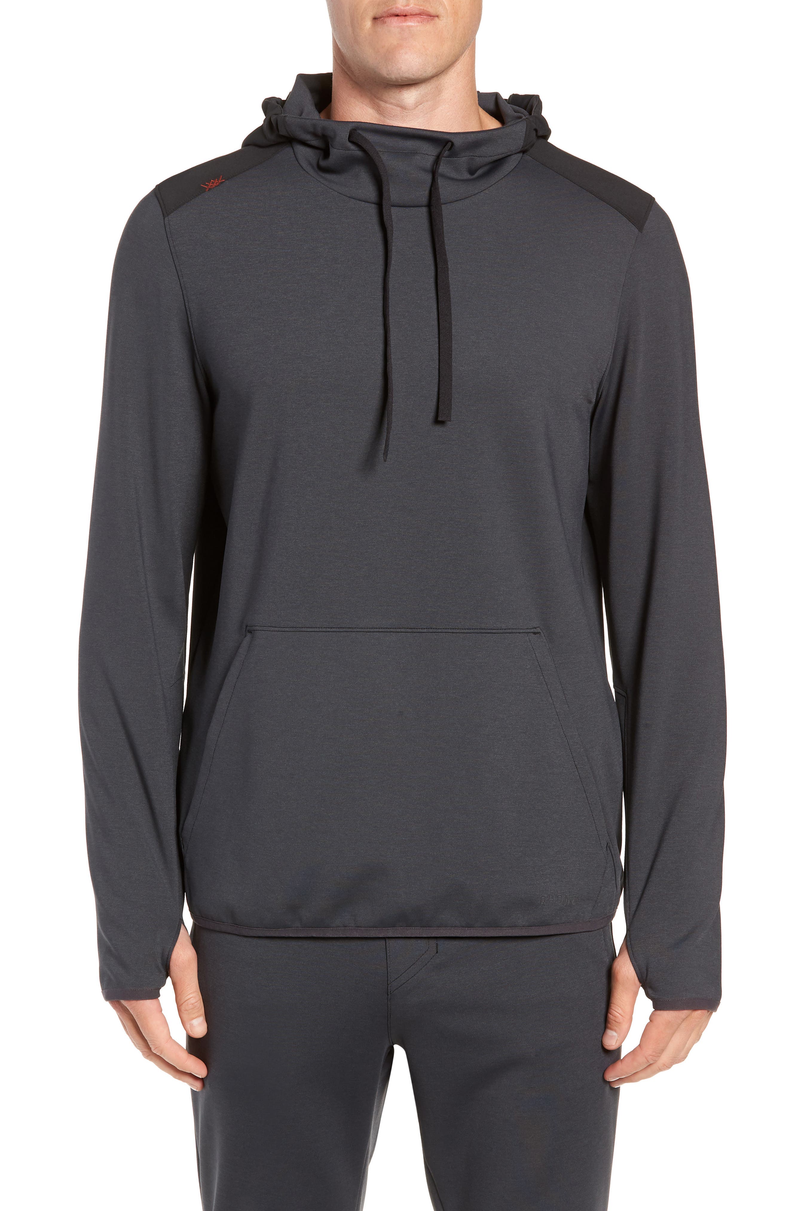 Rhone Nylon Tactel Hoodie, Black