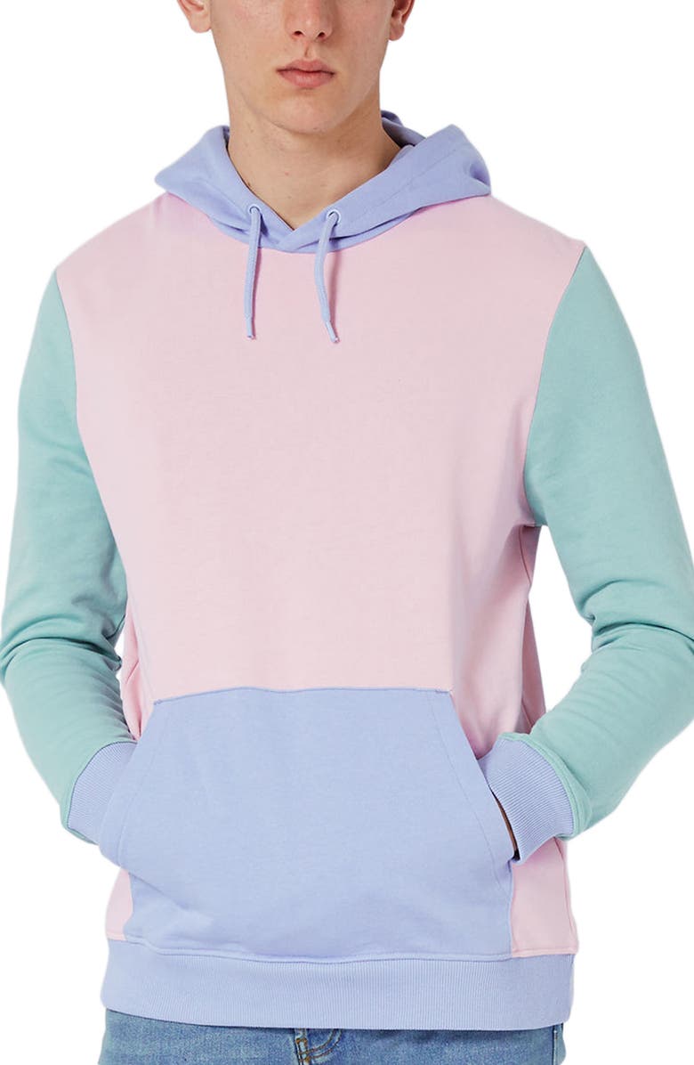 Topman Pastel Colorblock Hoodie | Nordstrom