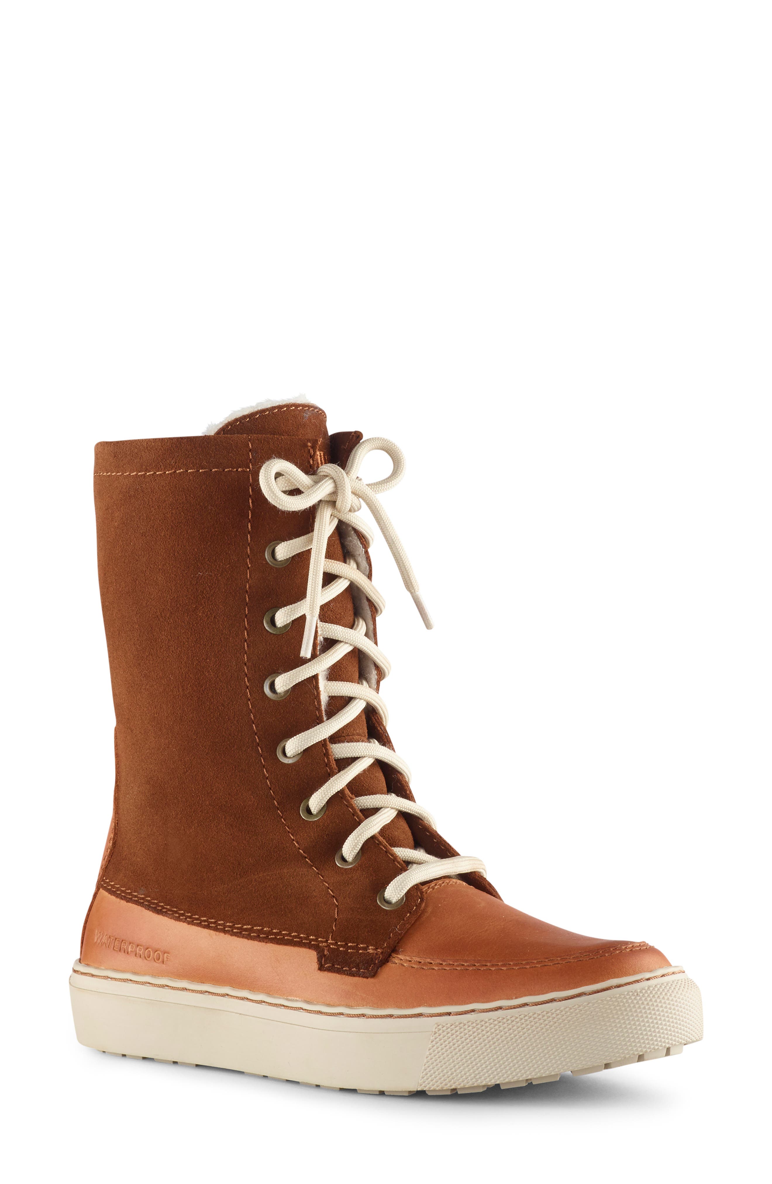 Cougar Donato Waterproof Winter Boot With Faux Fur Lining, Brown