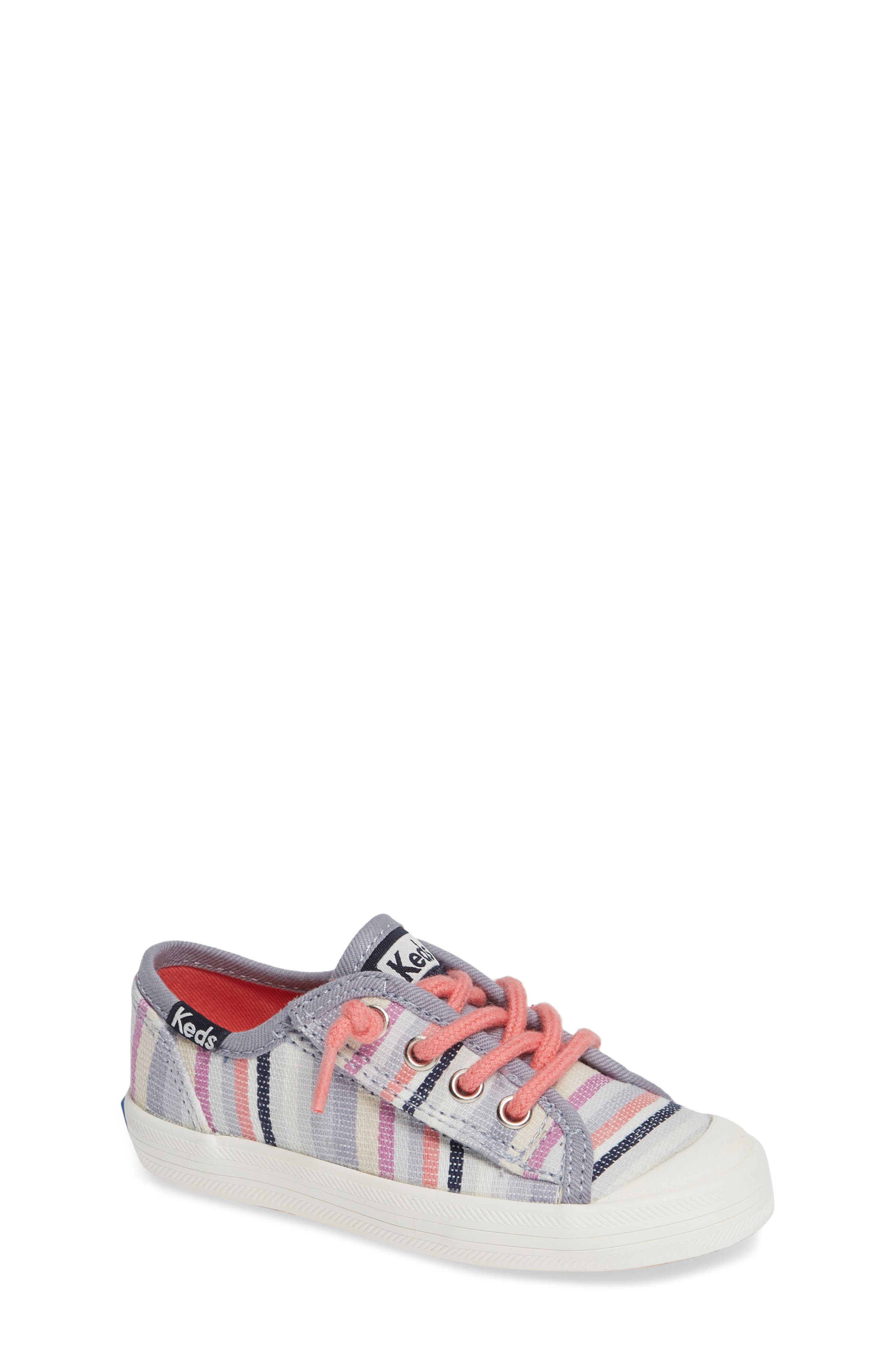 UPC 884547652294 product image for Toddler Girl's Keds Kickstart Stripe Cap Toe Sneaker, Size 6 M - Purple | upcitemdb.com