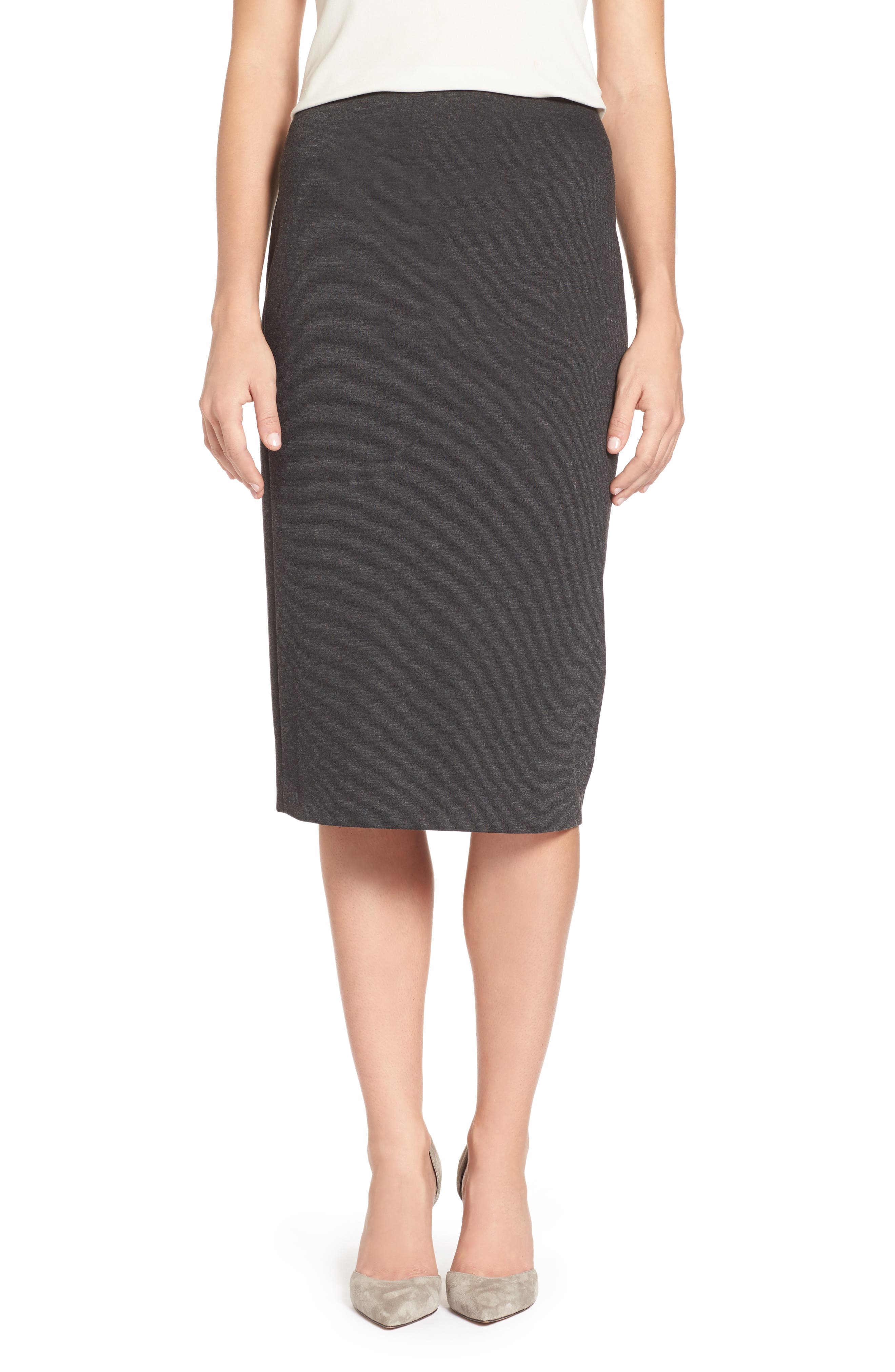 Vince Camuto Ponte Midi Skirt, Grey