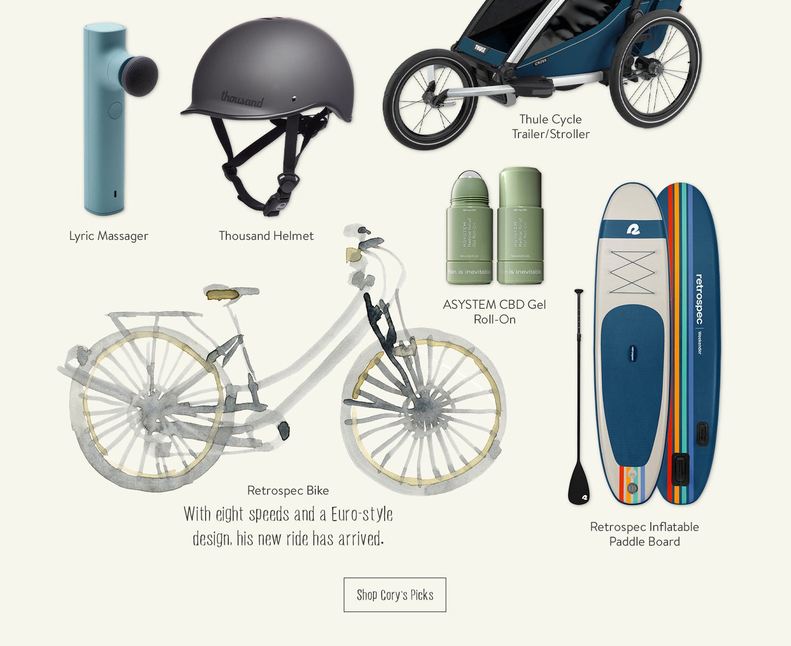 Father's Day gift picks, including outdoor gear, shoes and a stroller.