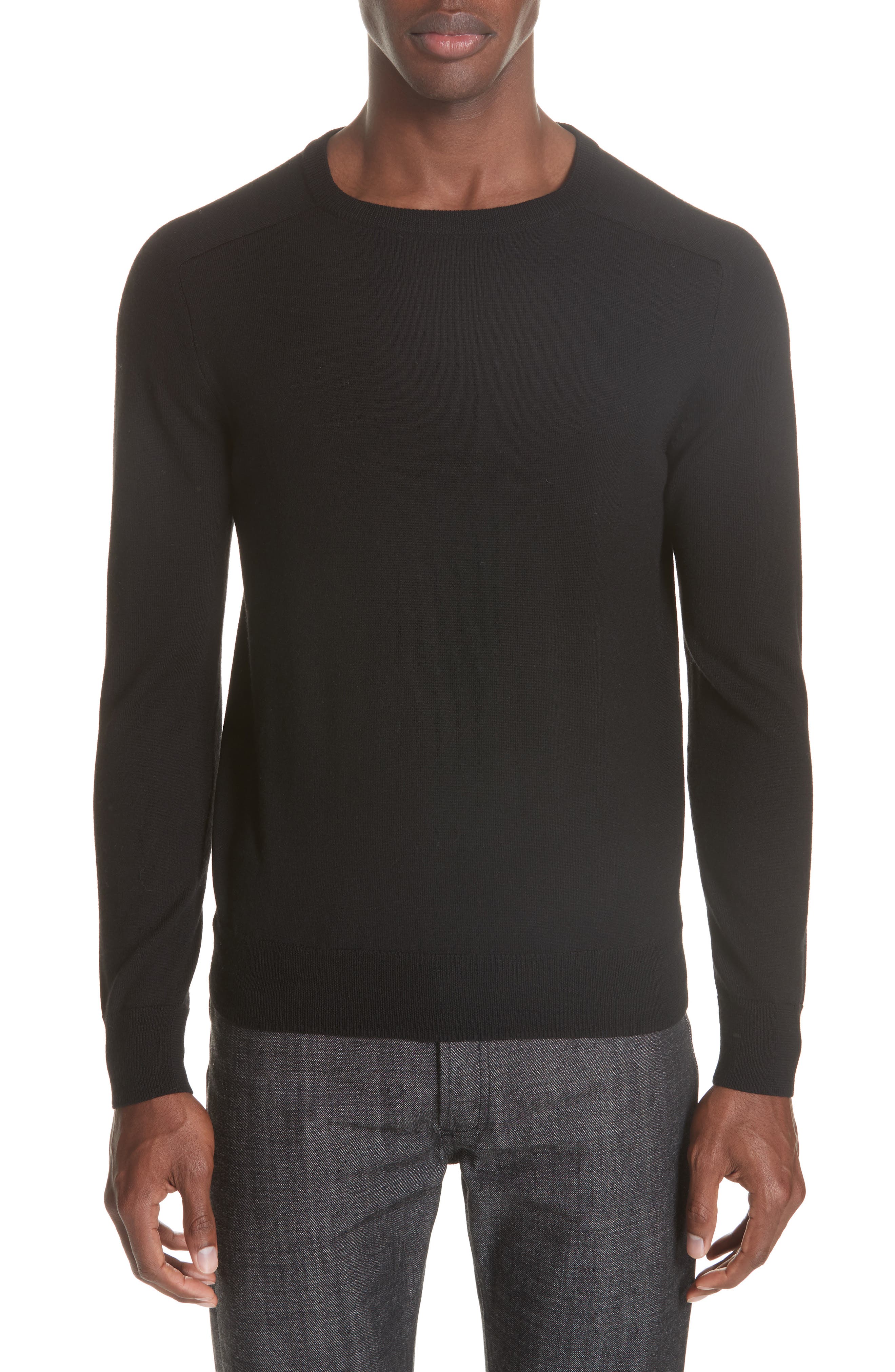 A.p.c. Logan Merino Wool Crewneck Sweater, Black