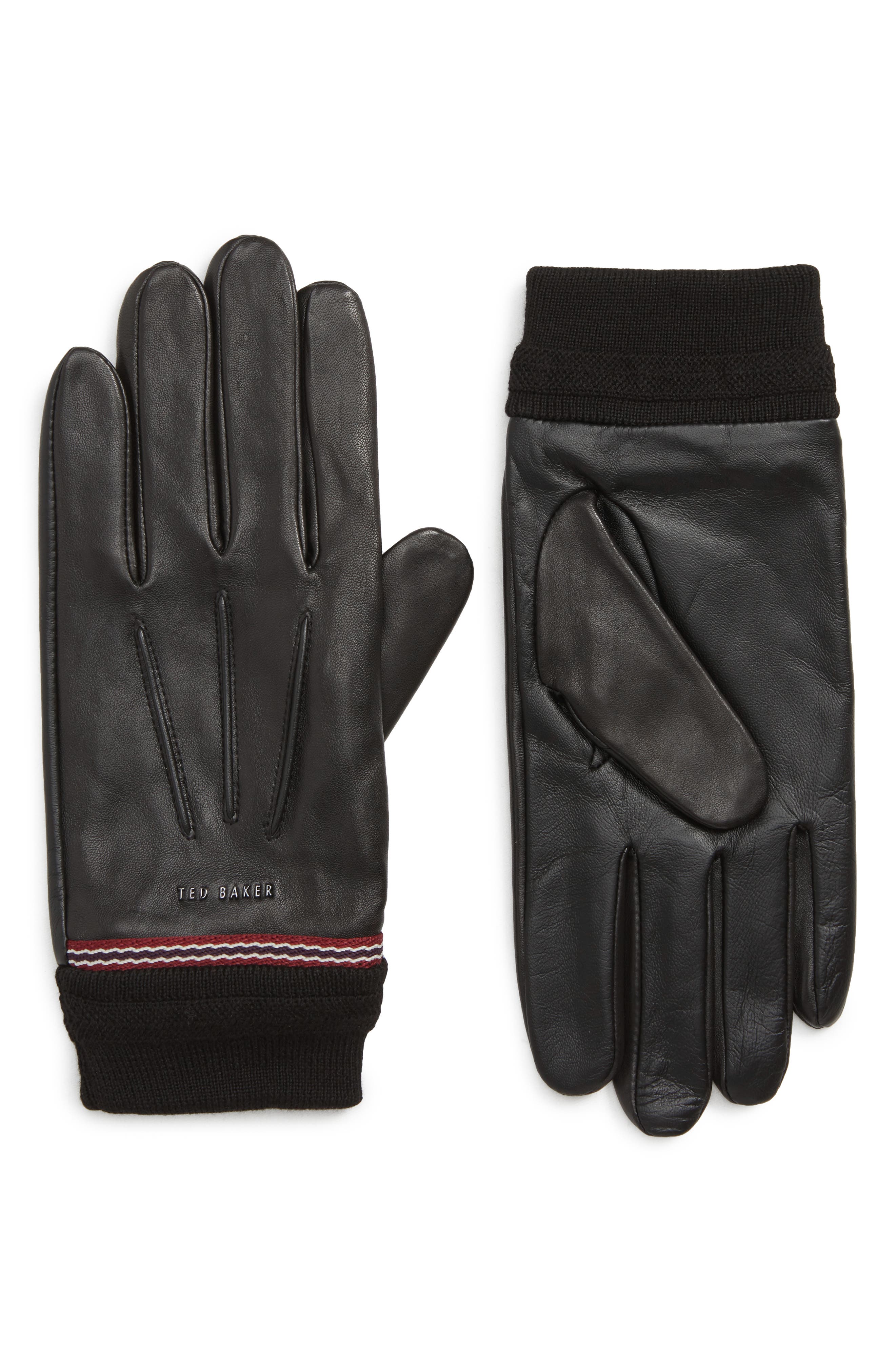Ted Baker London Cuffed Leather Touchscreen Gloves
