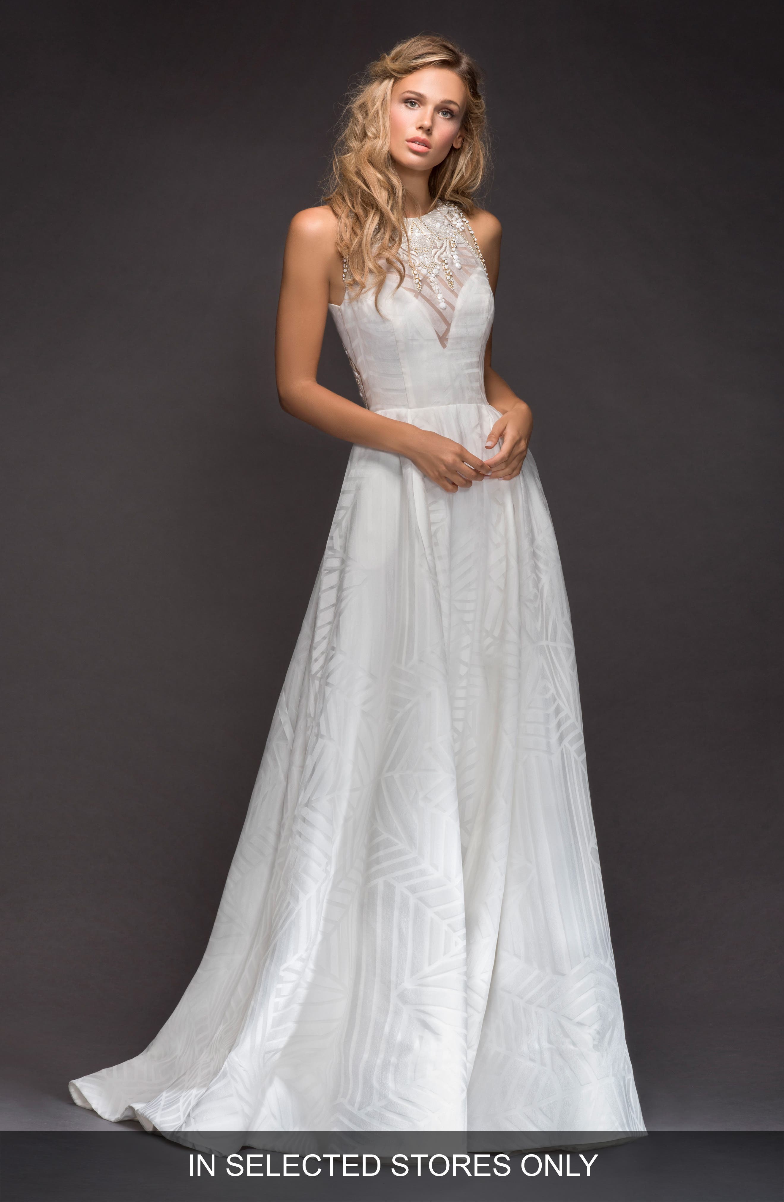 Hayley Paige Nirvana Geometric Organza Ballgown