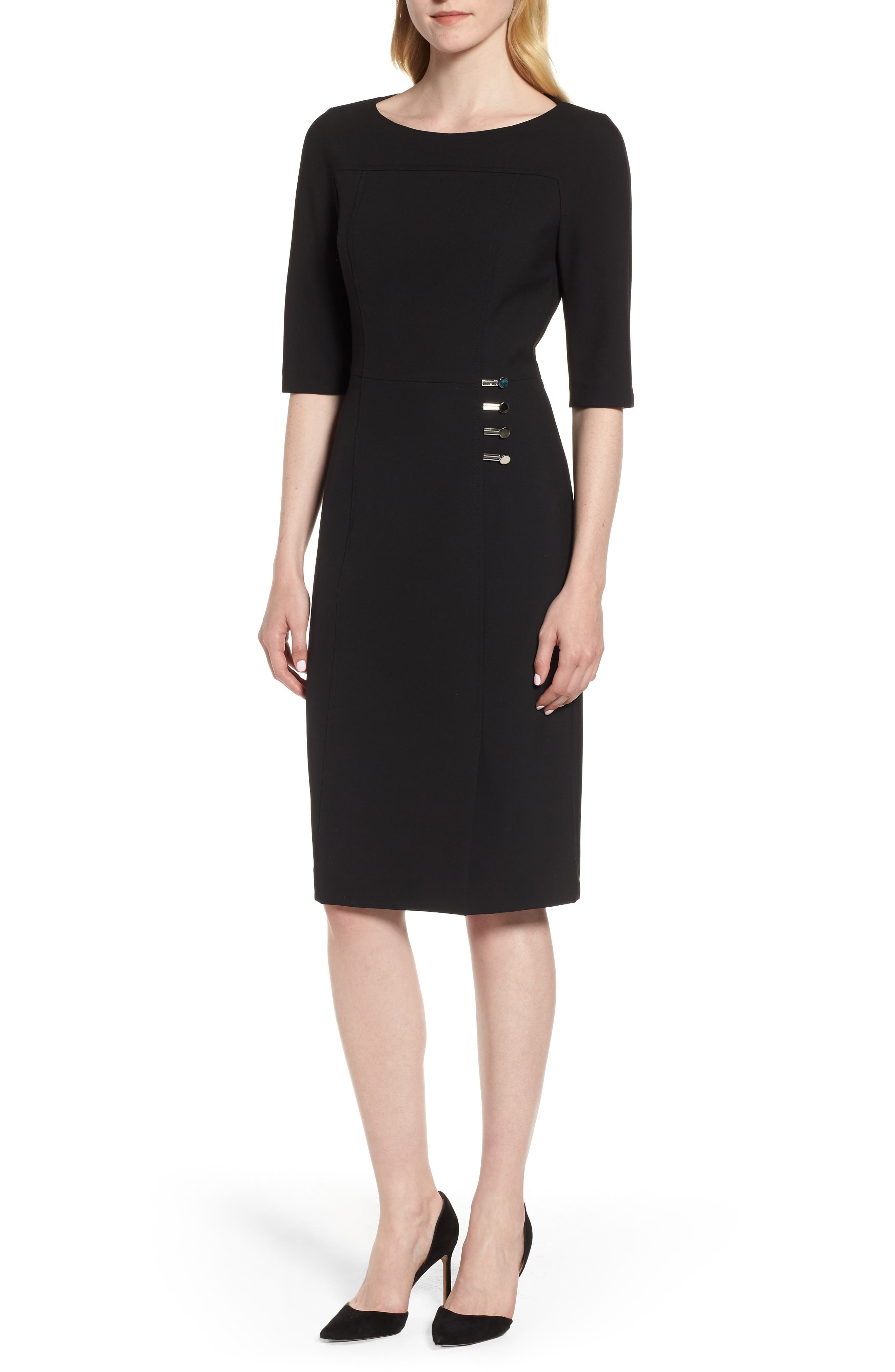 Petite Boss Disoma Sheath Dress, P - Purple
