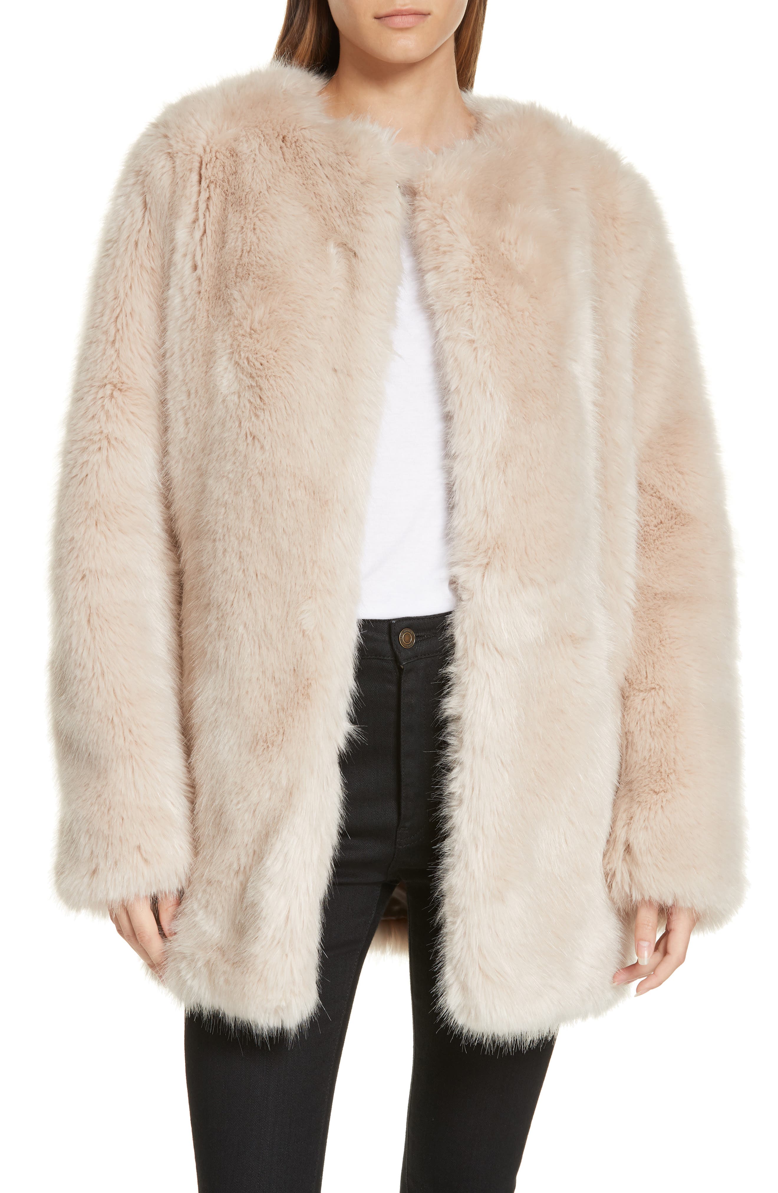 helmut lang faux fur jacket