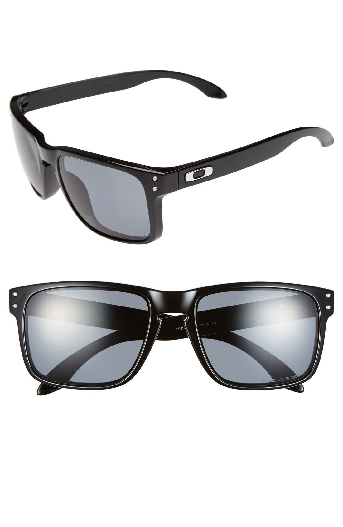 UPC 700285385174 product image for Oakley 'Holbrook' 55mm Polarized Sunglasses Polished Black One Size | upcitemdb.com