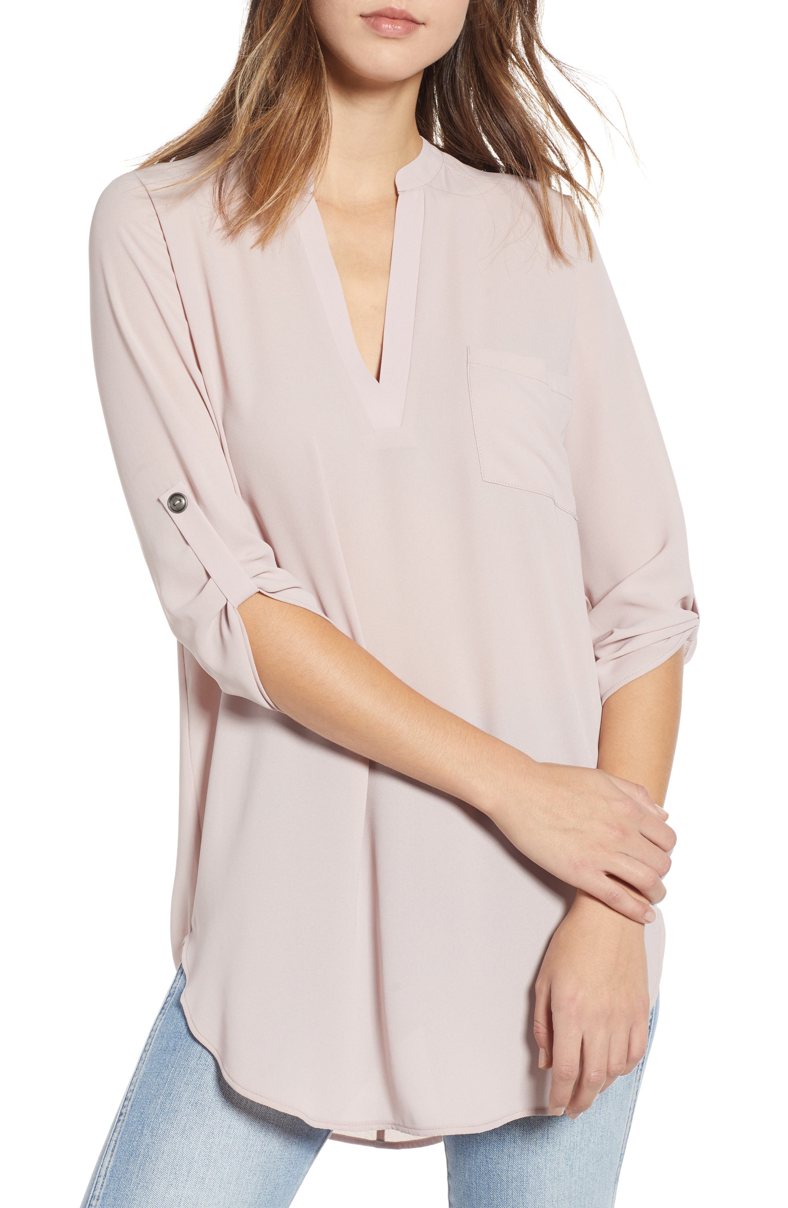 Perfect Roll Tab Sleeve Tunic Nordstrom