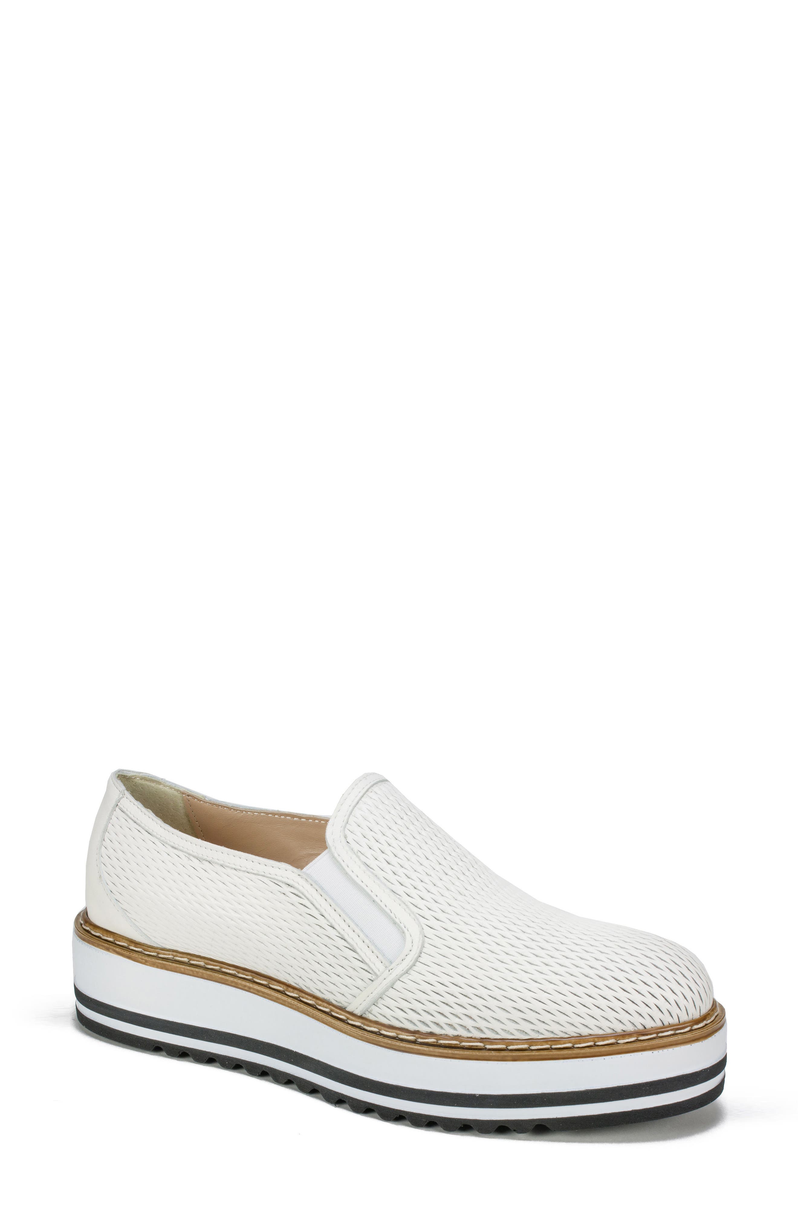 Summit By White Mountain Belton Platform Slip-On White
