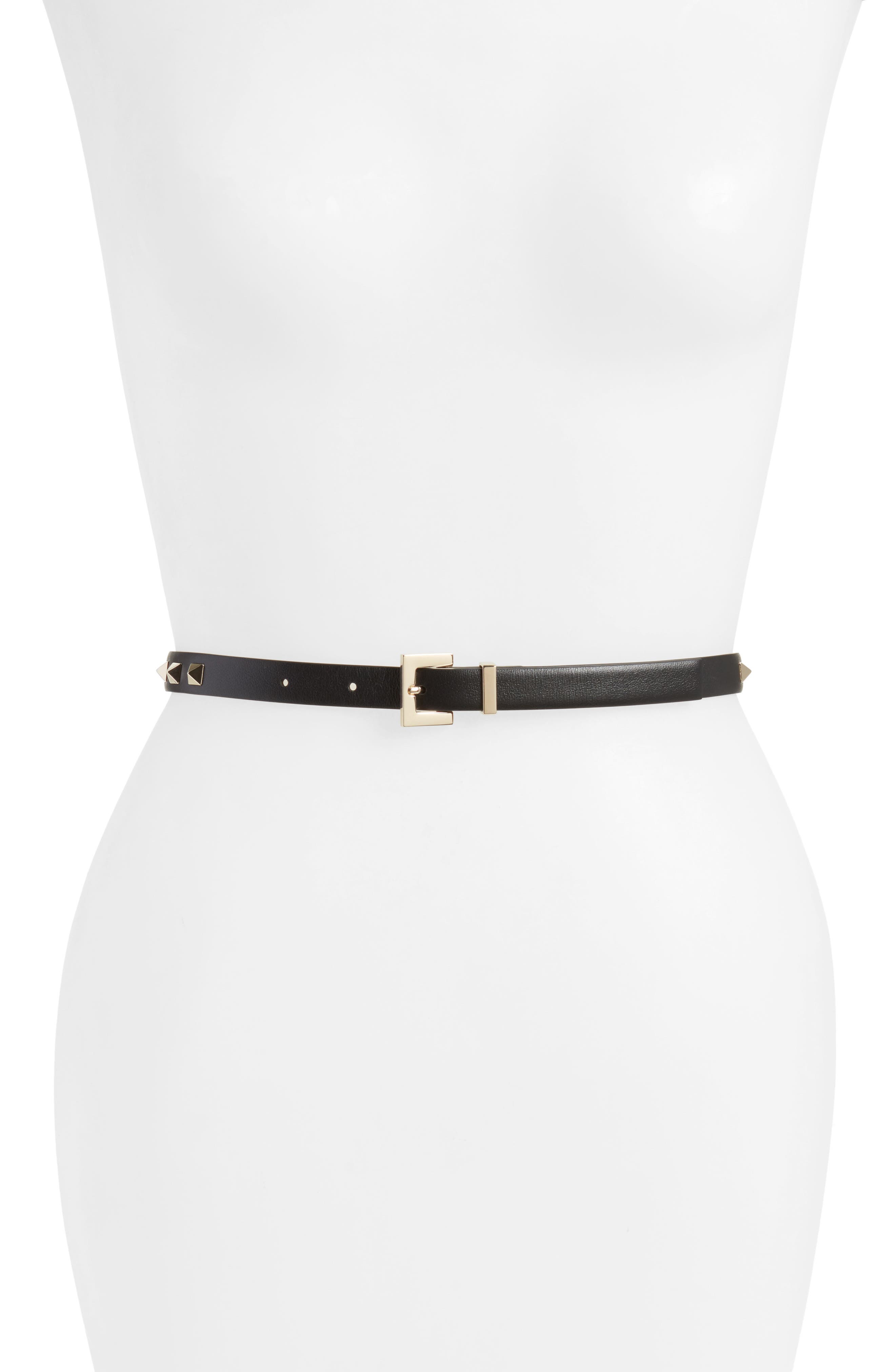 Valentino Garavani Rockstud Leather Belt, 0No Nero