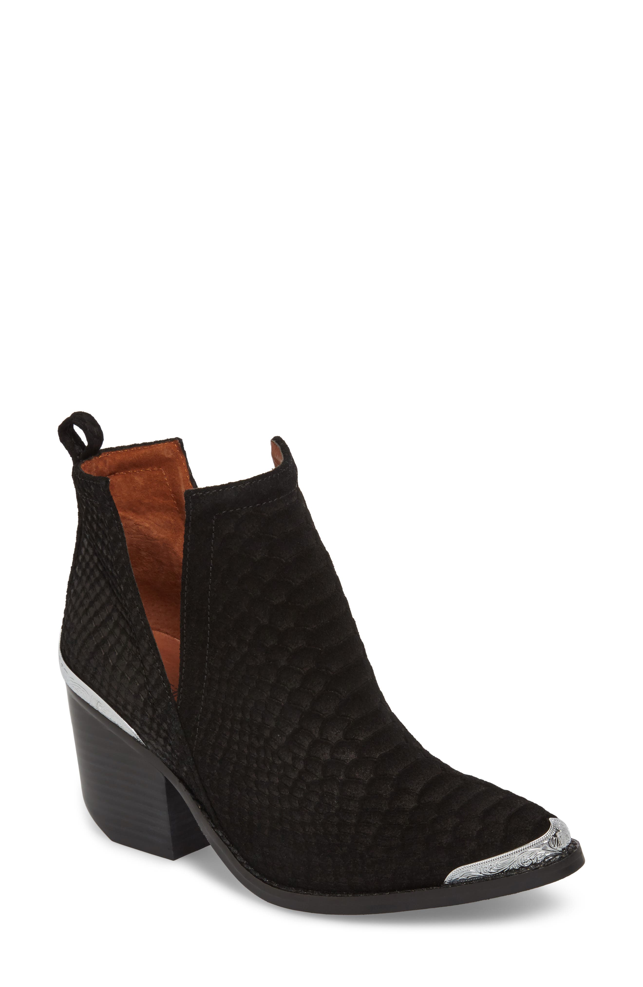 Jeffrey Campbell Cromwell Cutout Western Boot, Black