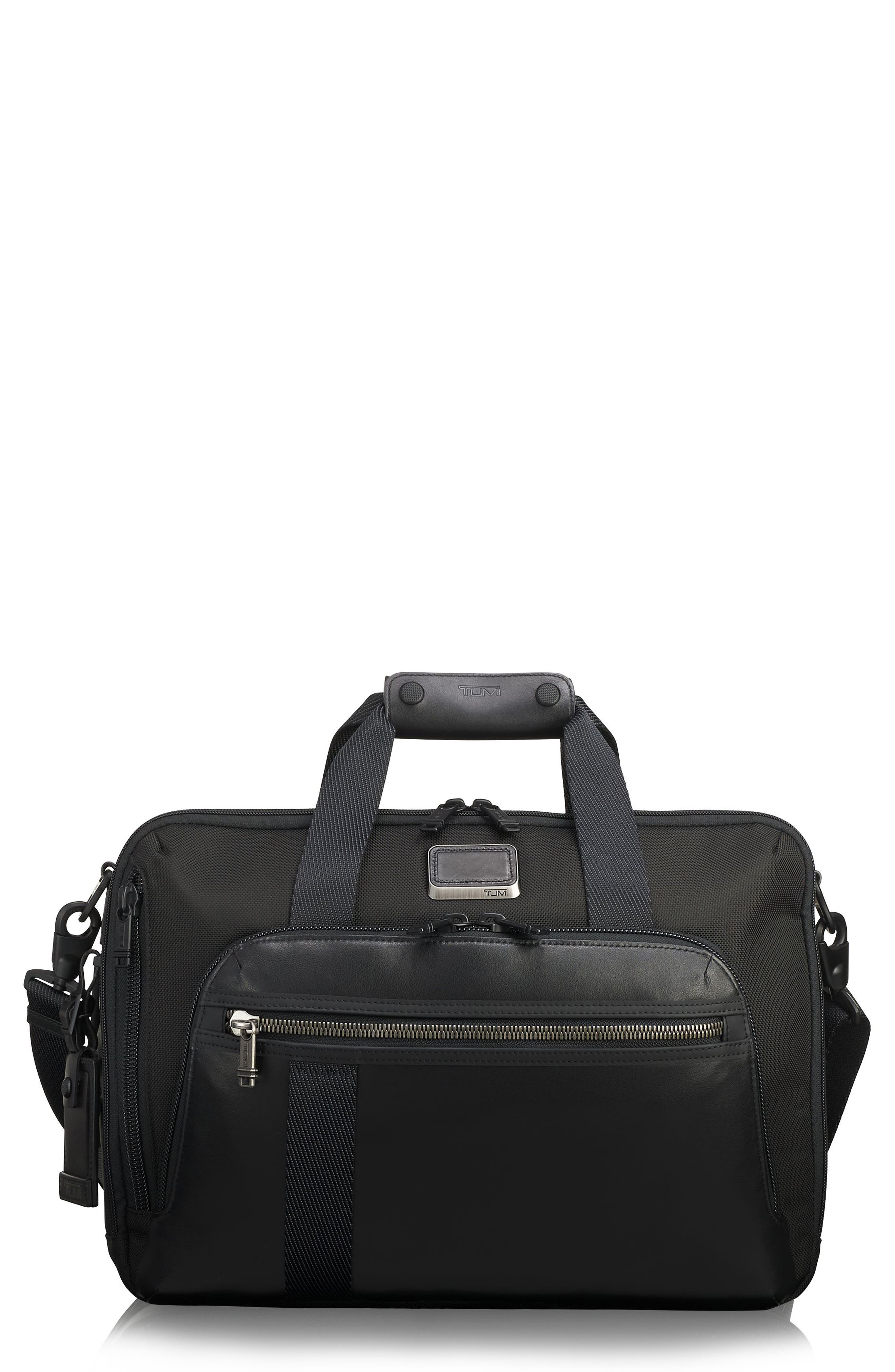 Tumi Pants ALPHA BRAVO MOUNTAIN CONVERTIBLE 3-WAY BRIEFCASE - BLACK