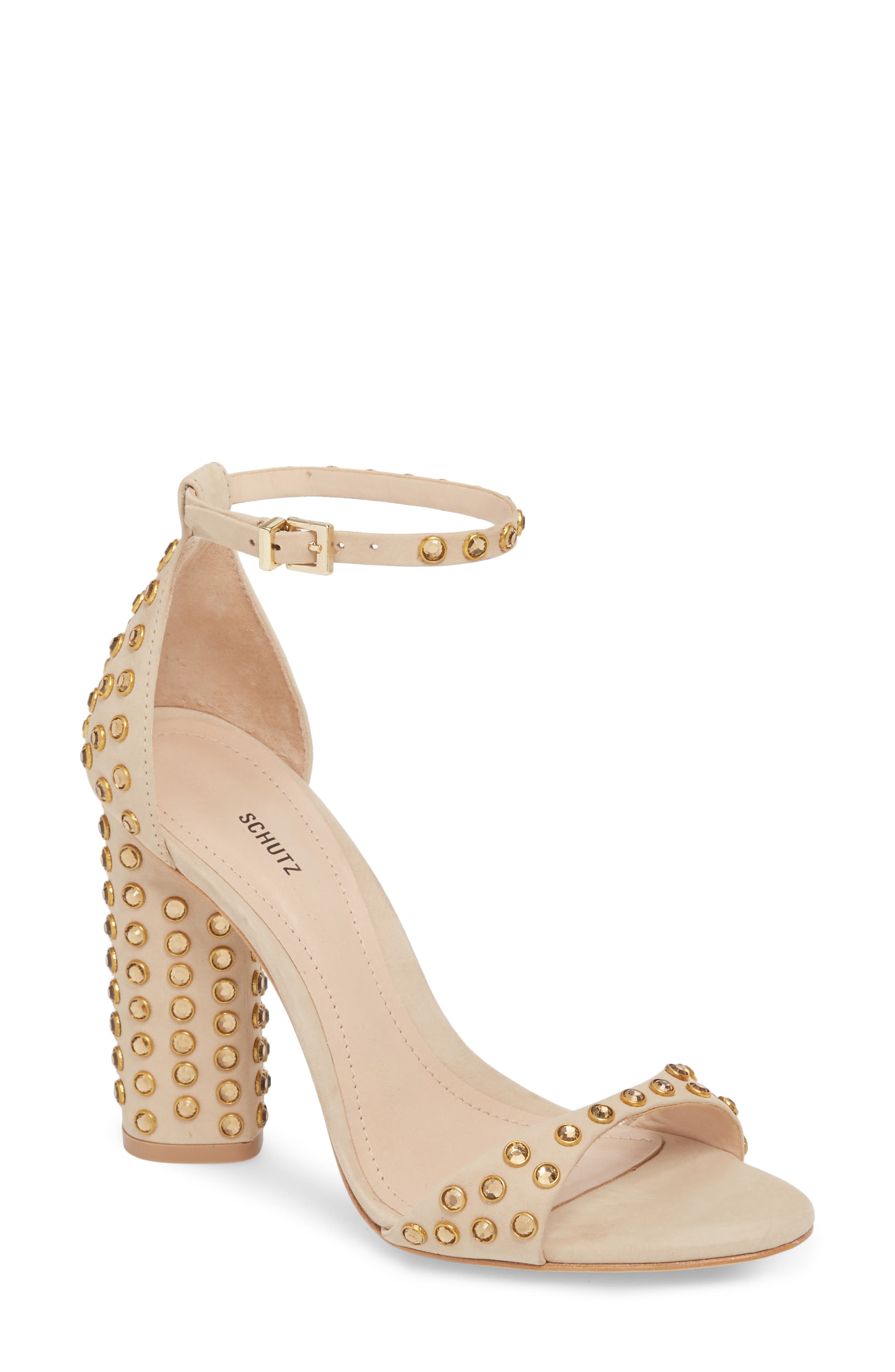 Schutz Marcelle Ankle Strap Sandal, Black