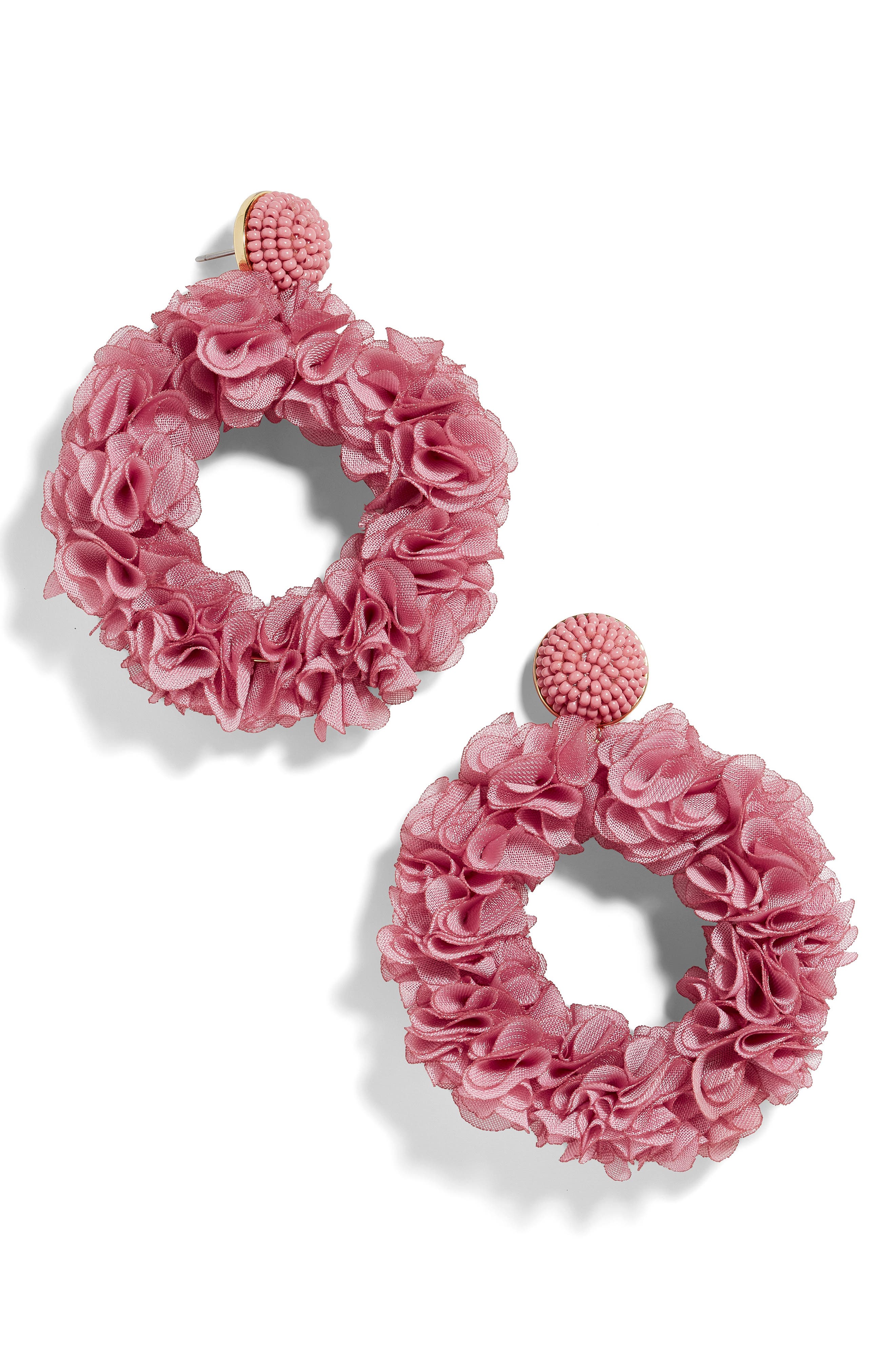 Baublebar Accessories CAMELLIA FLORAL HOOP DROP EARRINGS