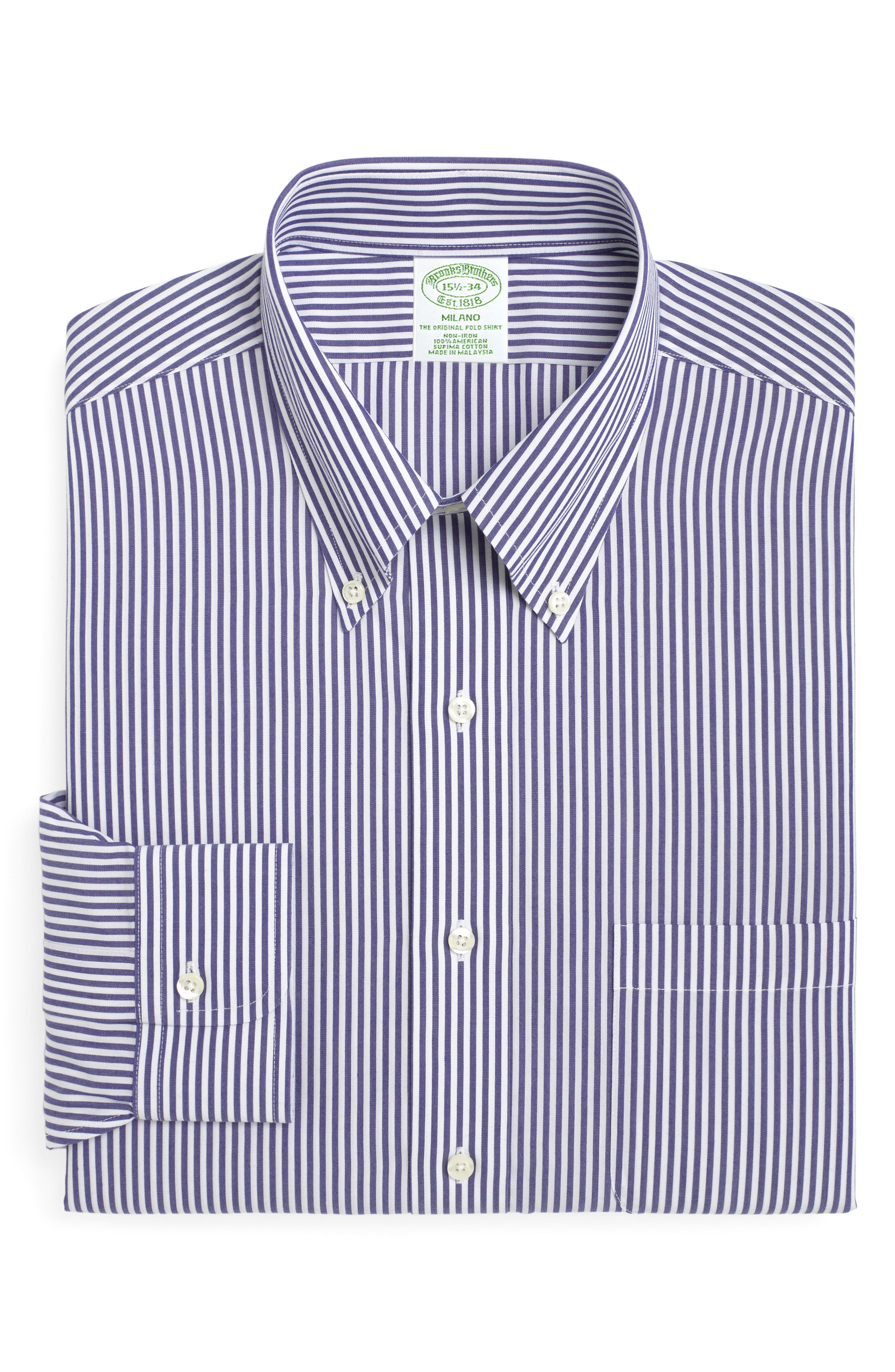 Brooks Brothers Trim Fit Stripe Dress Shirt (3 For $207)