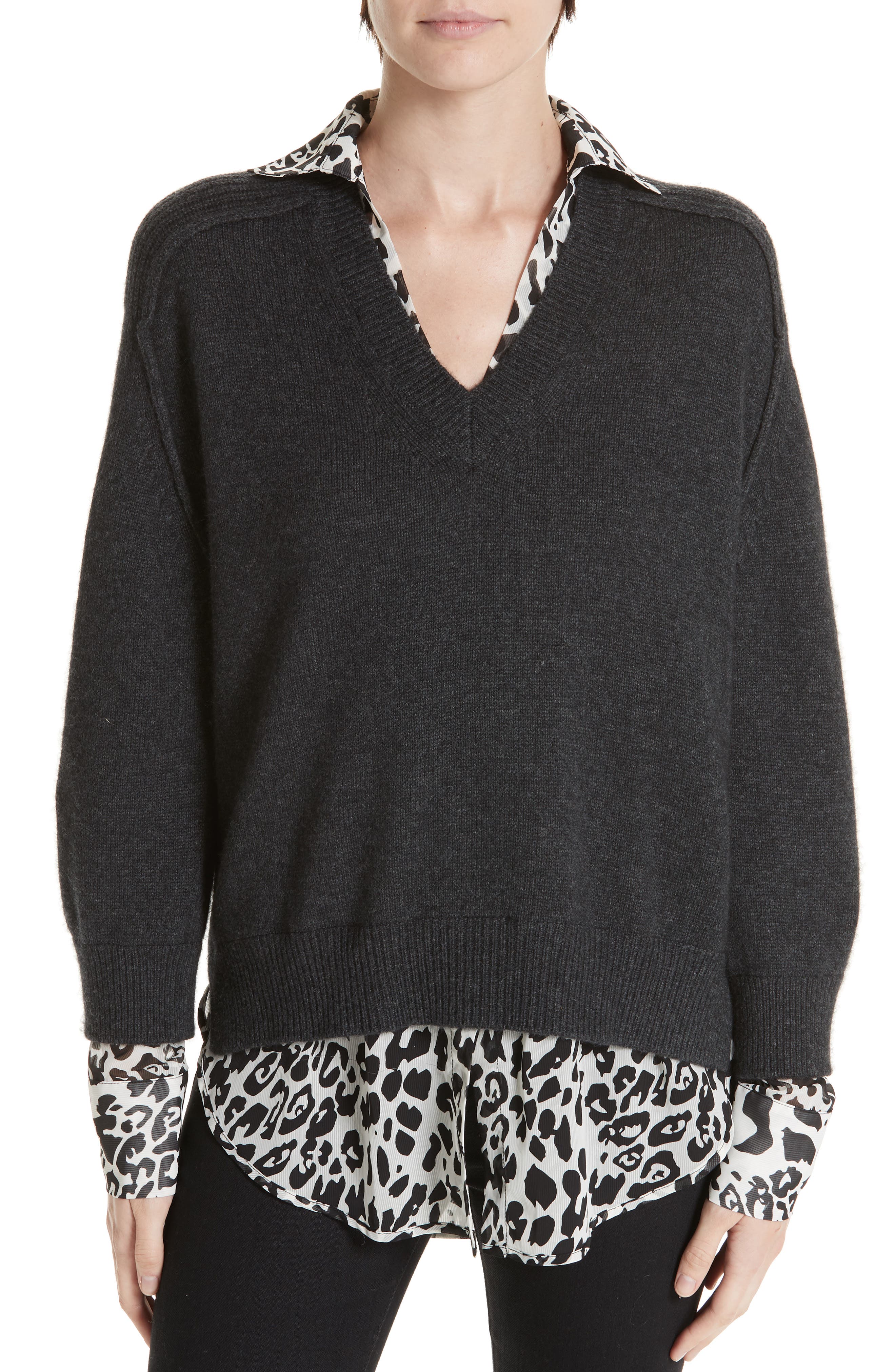 Brochu Walker Layered Wool Cashmere Sweater