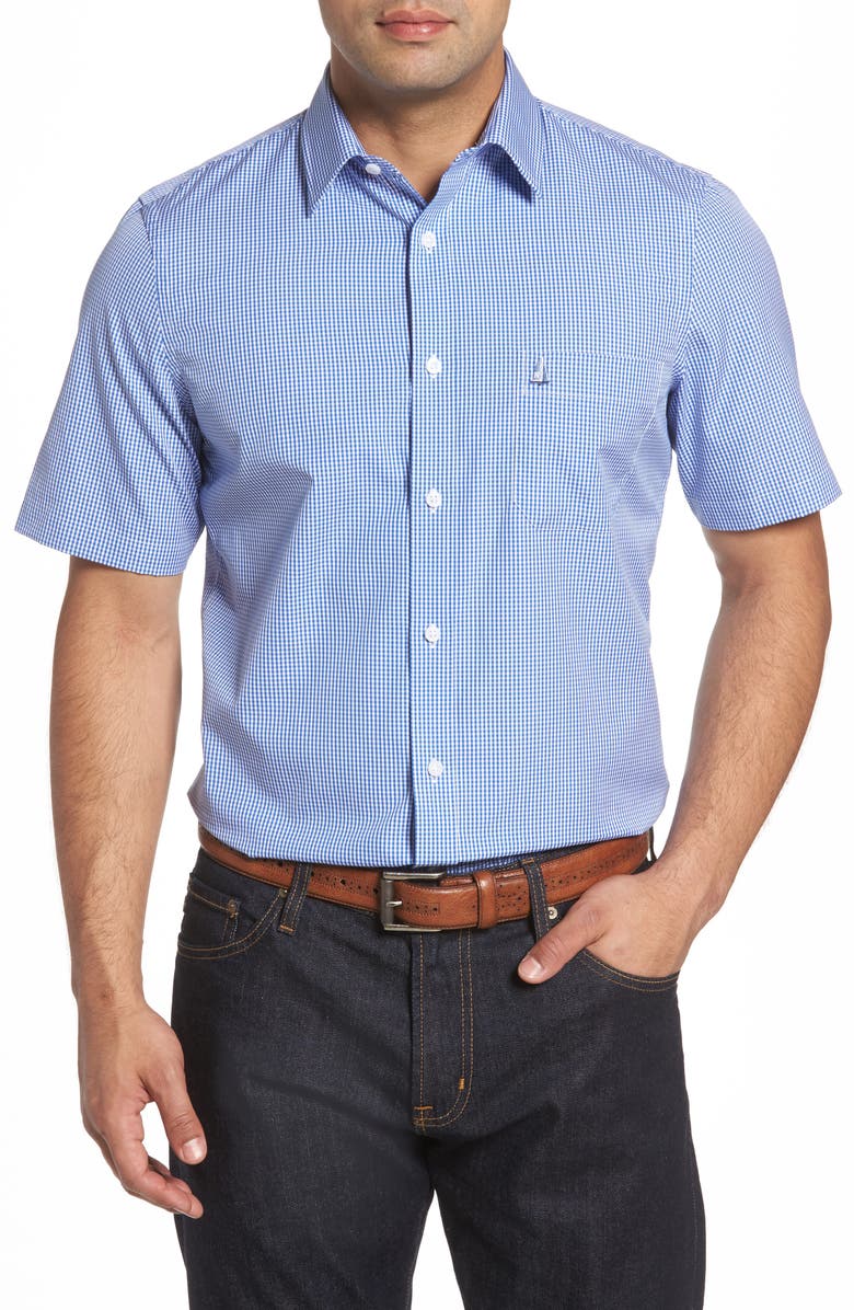 Nordstrom Mens Shop Regular Fit Check Short Sleeve Sport Shirt | Nordstrom