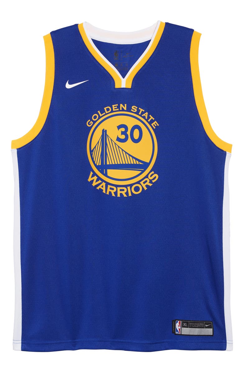 Nike Golden State Warriors Stephen Curry Basketball Jersey (Big Boys ...