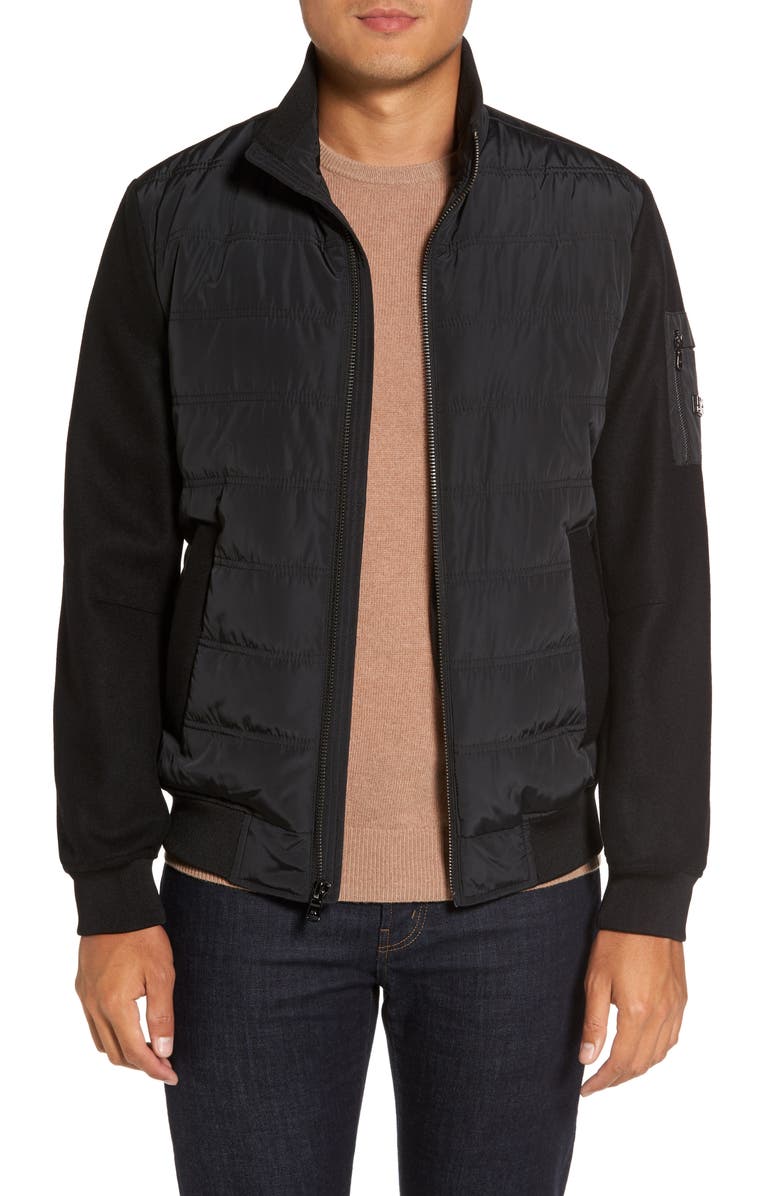 Michael Kors Mixed Media Quilted Jacket | Nordstrom
