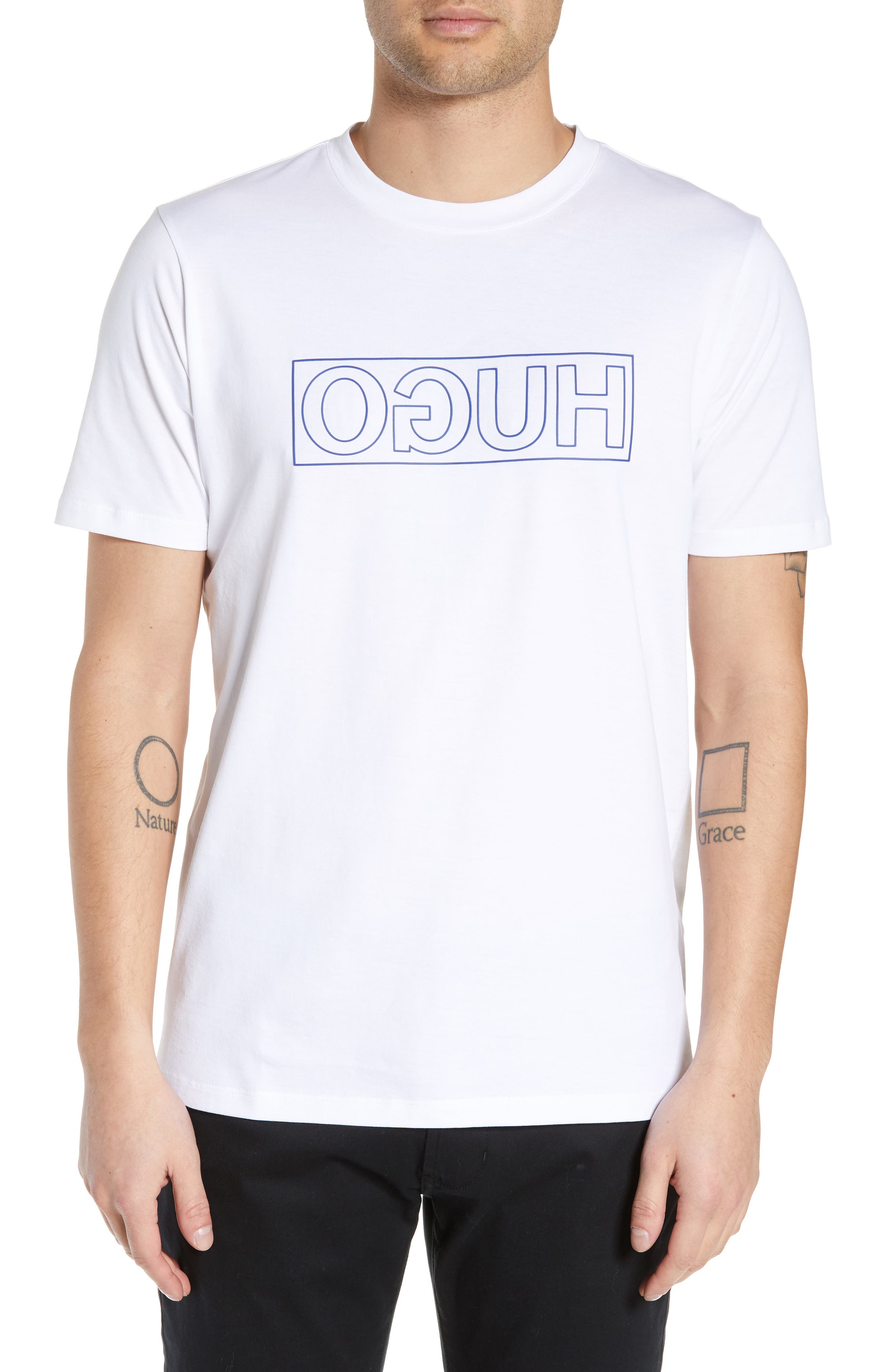 Hugo T-shirts DICAGOLINO EXTRA SLIM FIT LOGO T-SHIRT