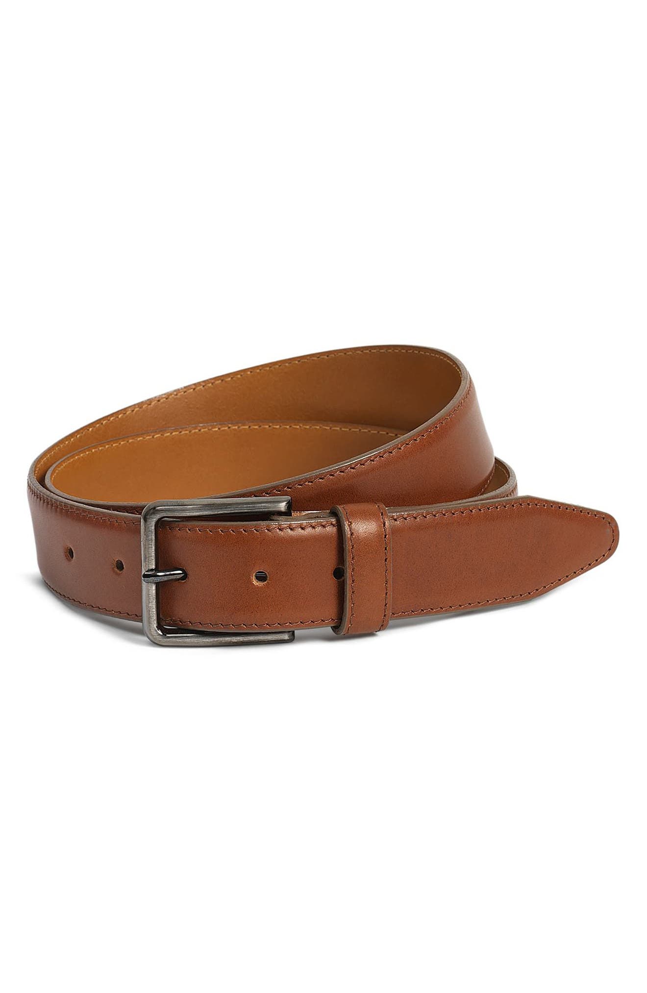 Trask Flint Leather Belt, Tan