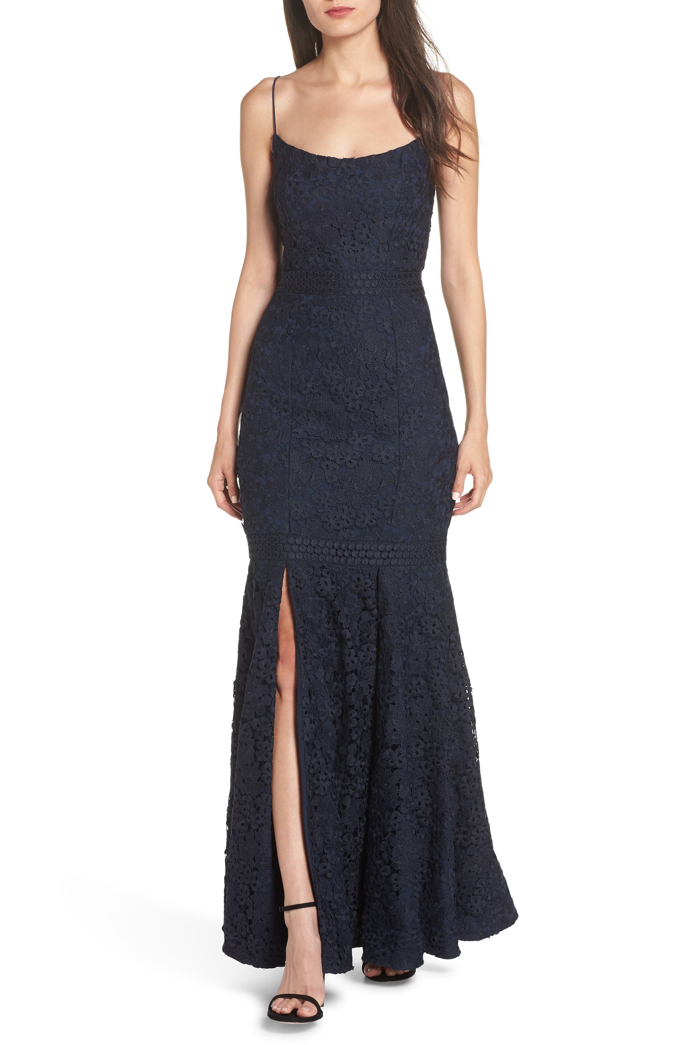 Keepsake The Label Utopia Lace Gown, Blue