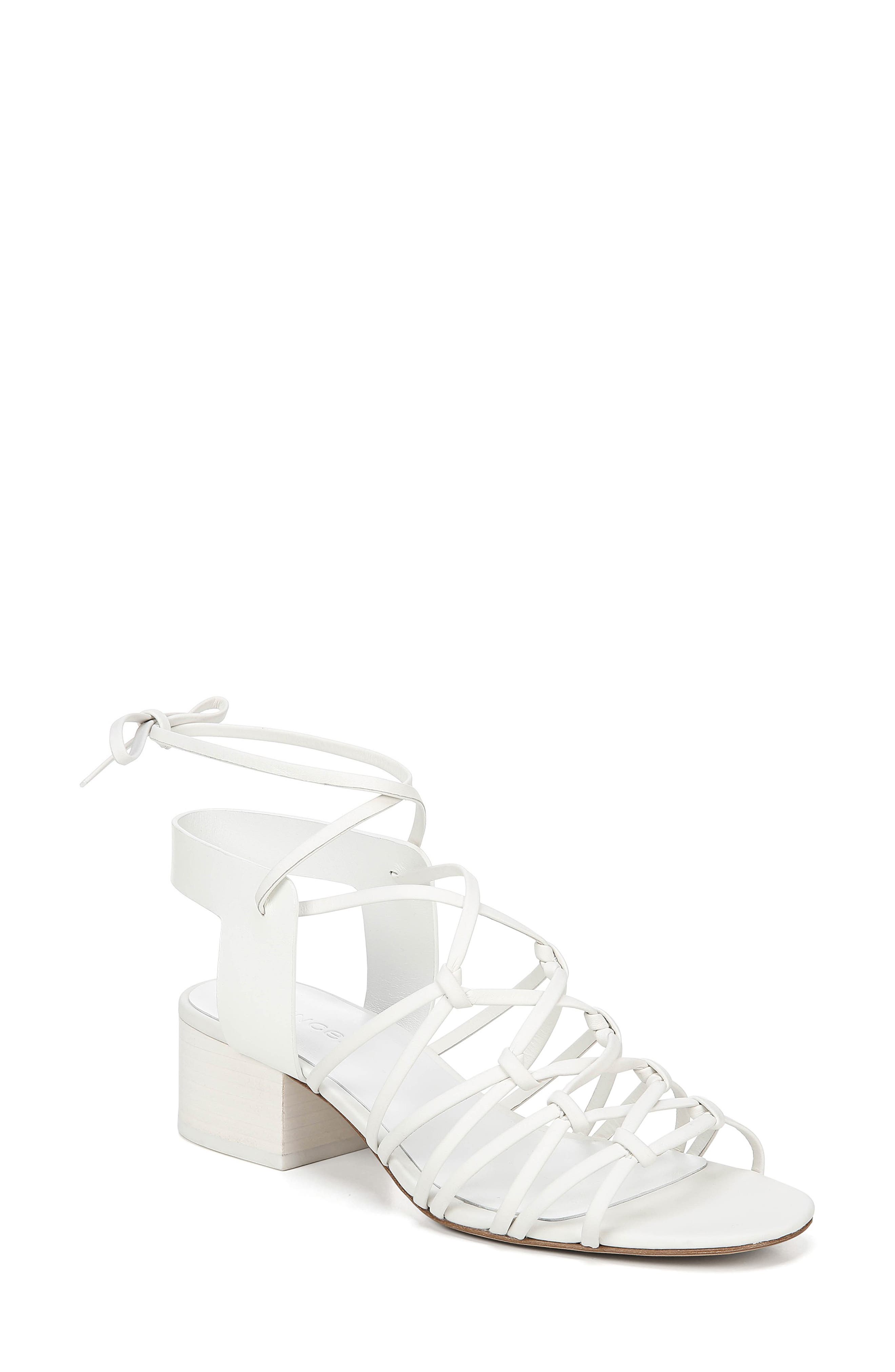 Vince Beautmont Lace-Up Sandal, White