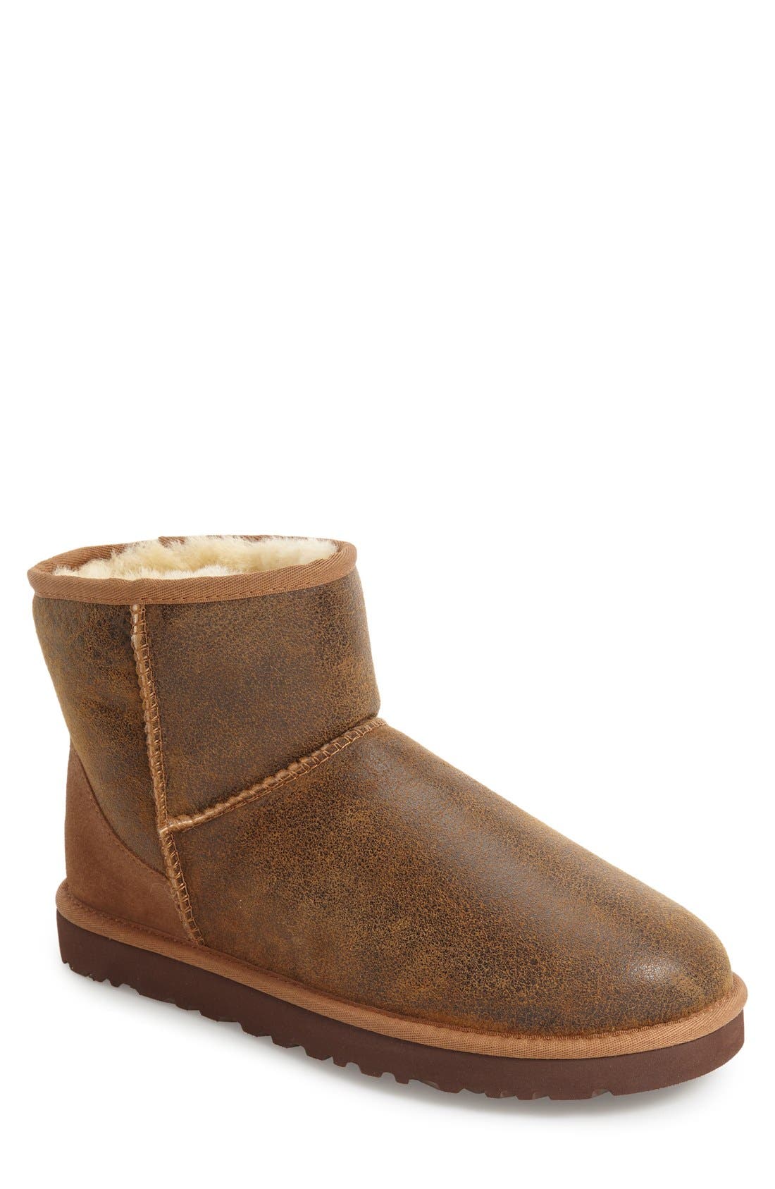 Ugg Classic Mini Bomber Boot With Genuine Shearling Or Uggpure(TM) Lining, 8- Brown