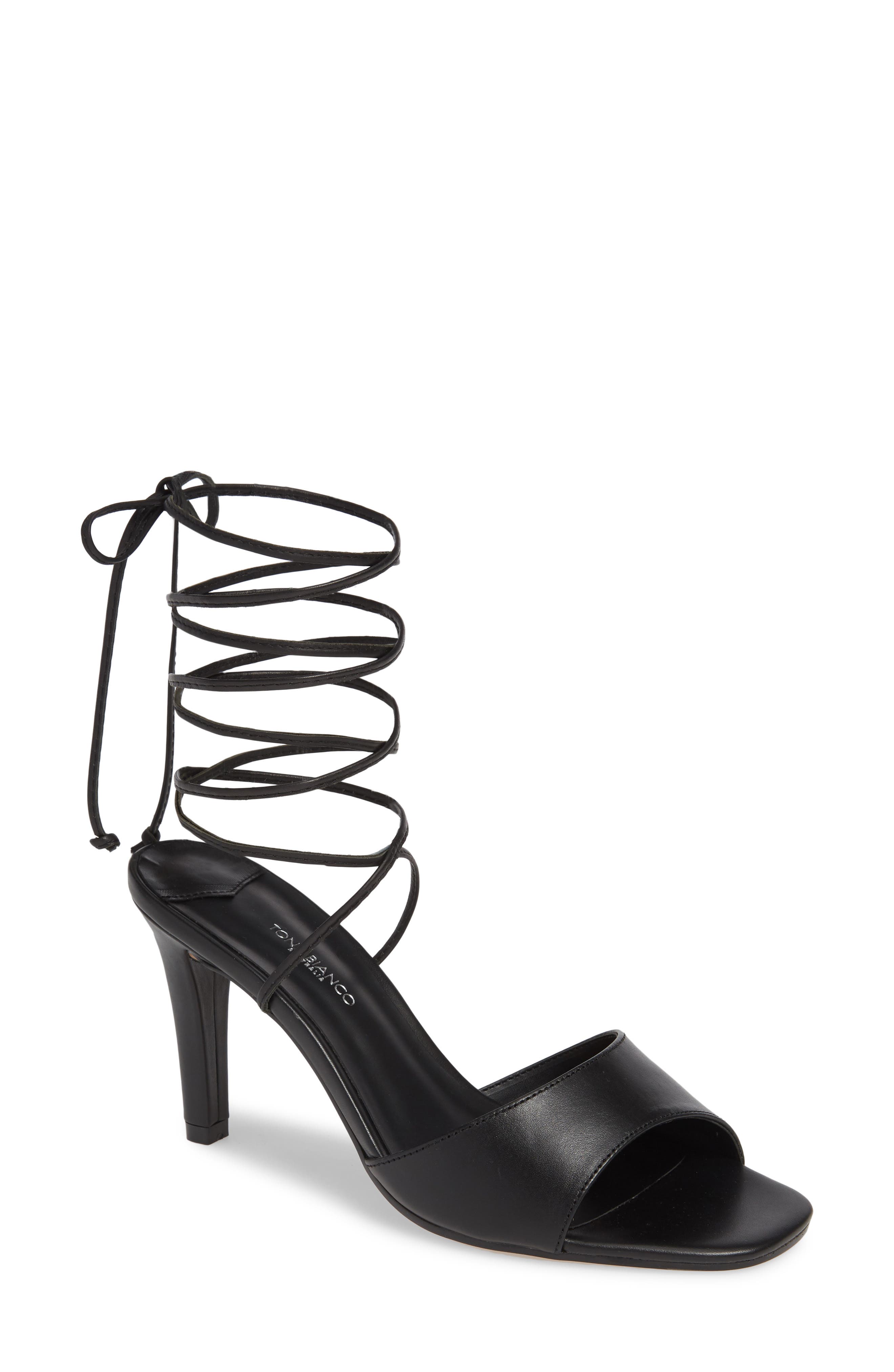 Tony Bianco Ruffian Wraparound Sandal- Black