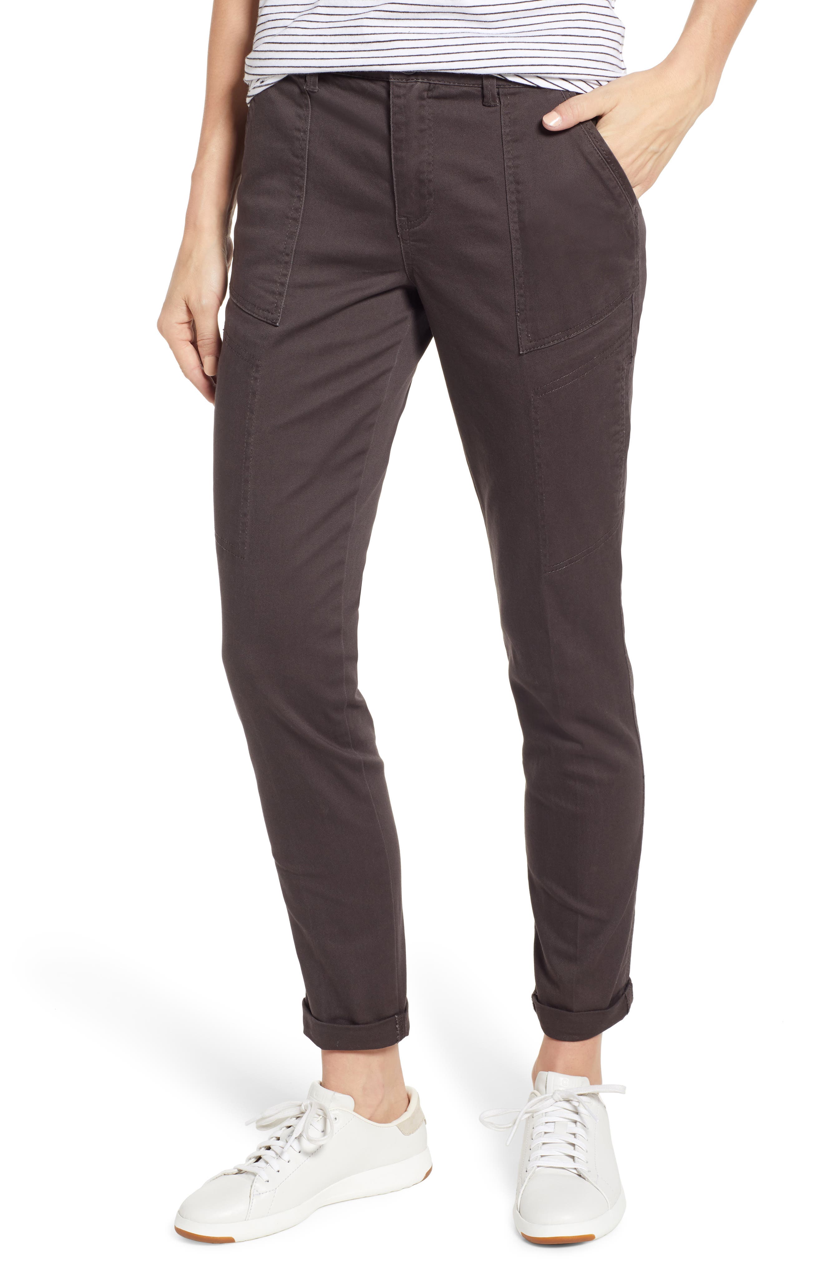 Wit & Wisdom Flex-Ellent High Waist Cargo Pants, Brown