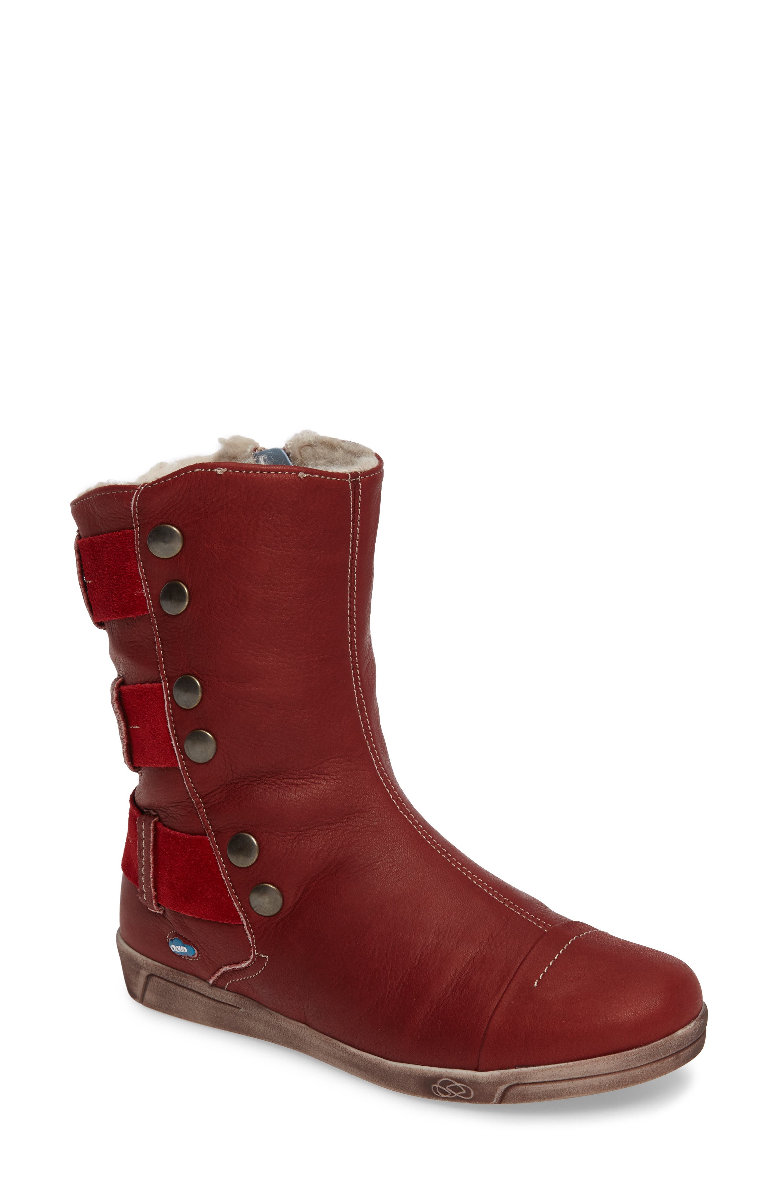 Cloud Amber Wool Lined Bootie - Red