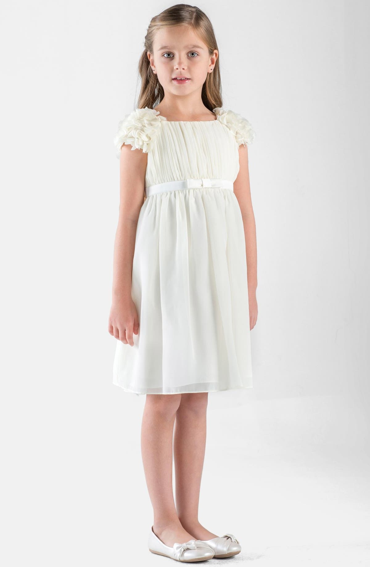 us angels petal sleeve chiffon dress little girls big girls