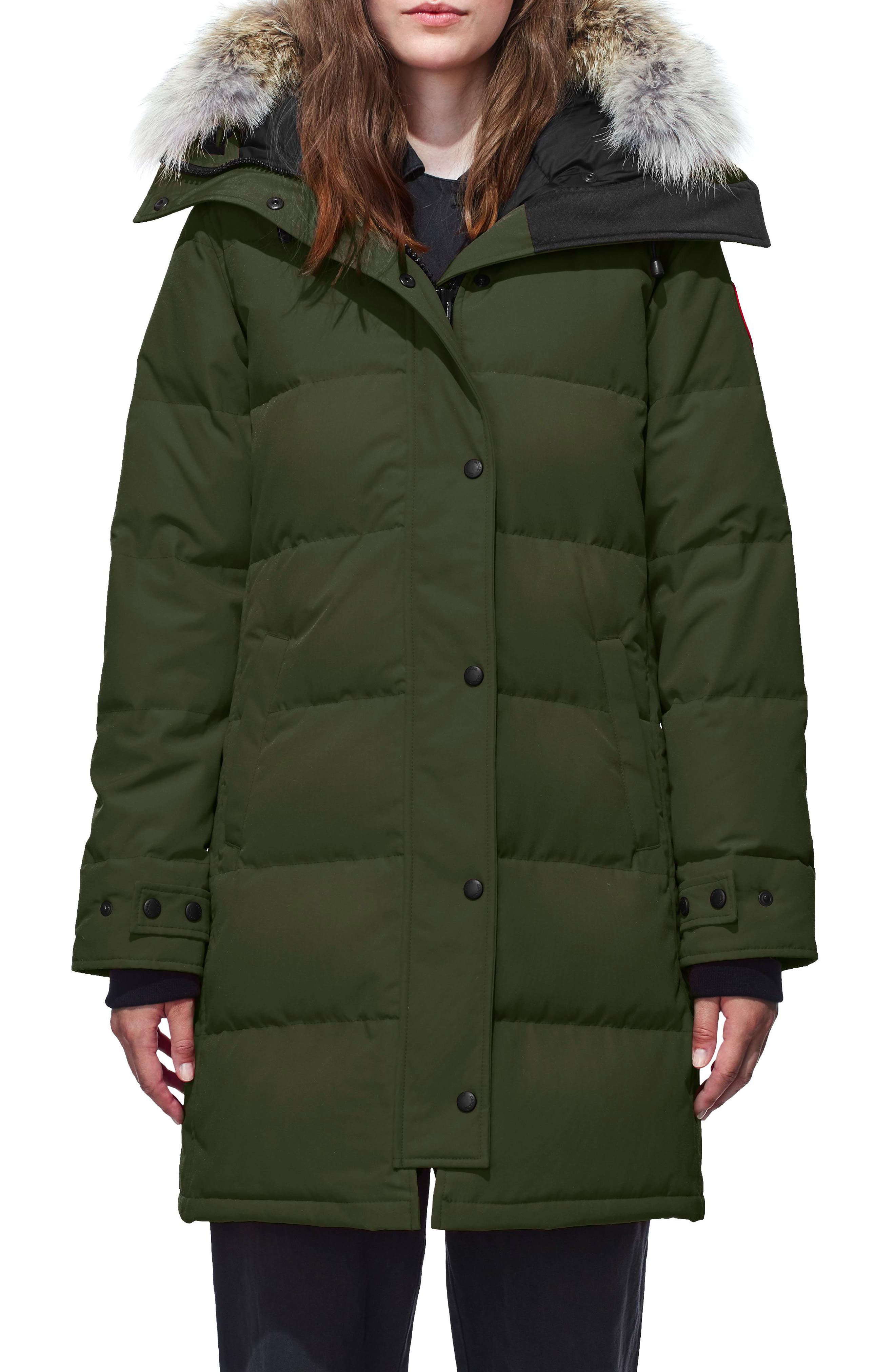 Canada Goose Shelburne Genuine Coyote Fur Trim Down Parka, (0) - Grey